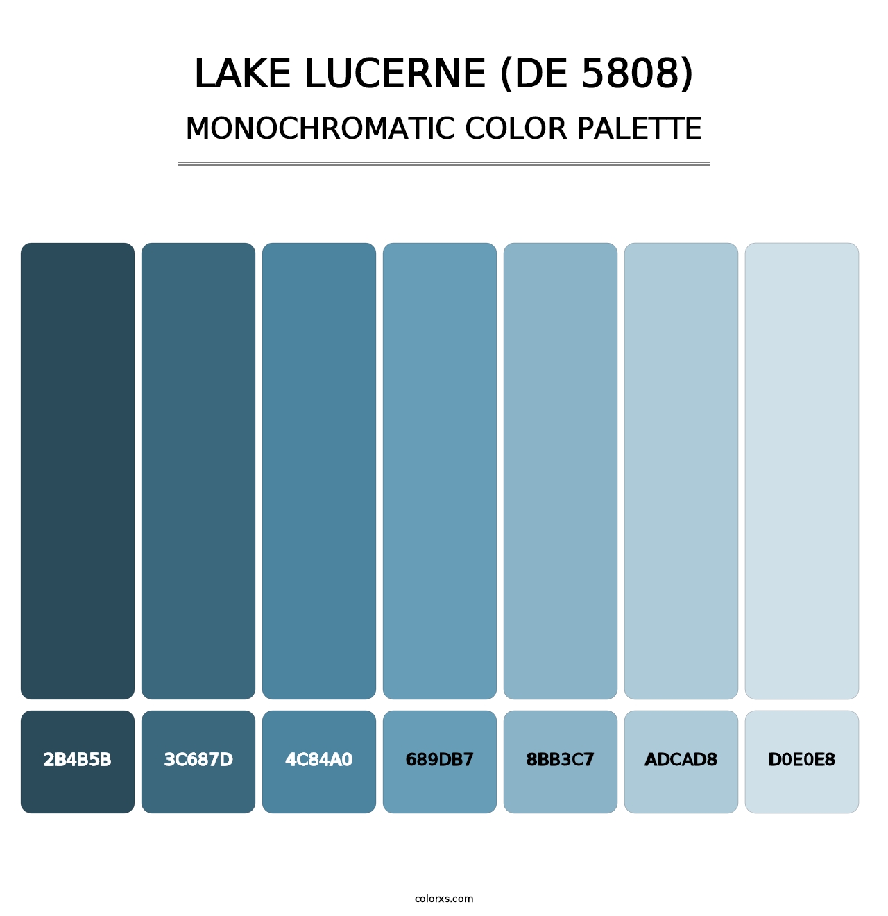 Lake Lucerne (DE 5808) - Monochromatic Color Palette