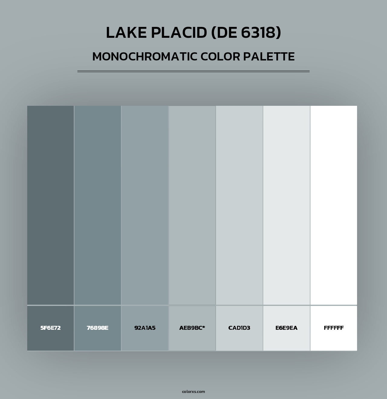 Lake Placid (DE 6318) - Monochromatic Color Palette