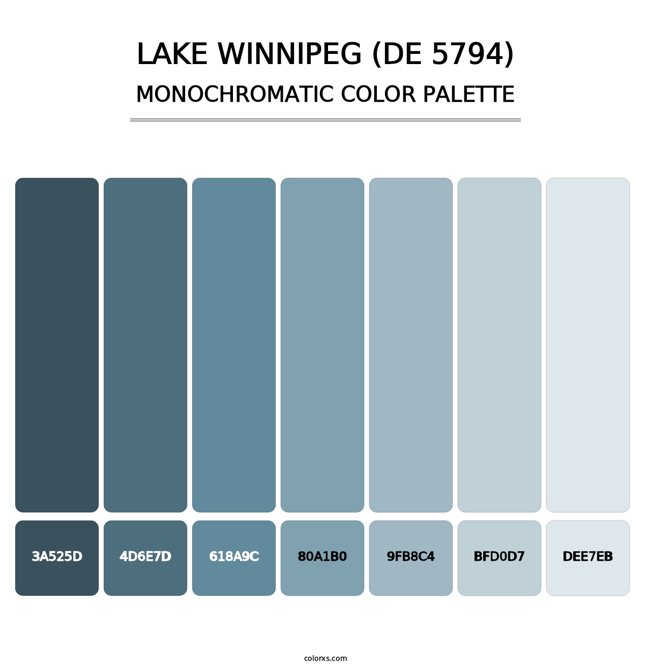Lake Winnipeg (DE 5794) - Monochromatic Color Palette
