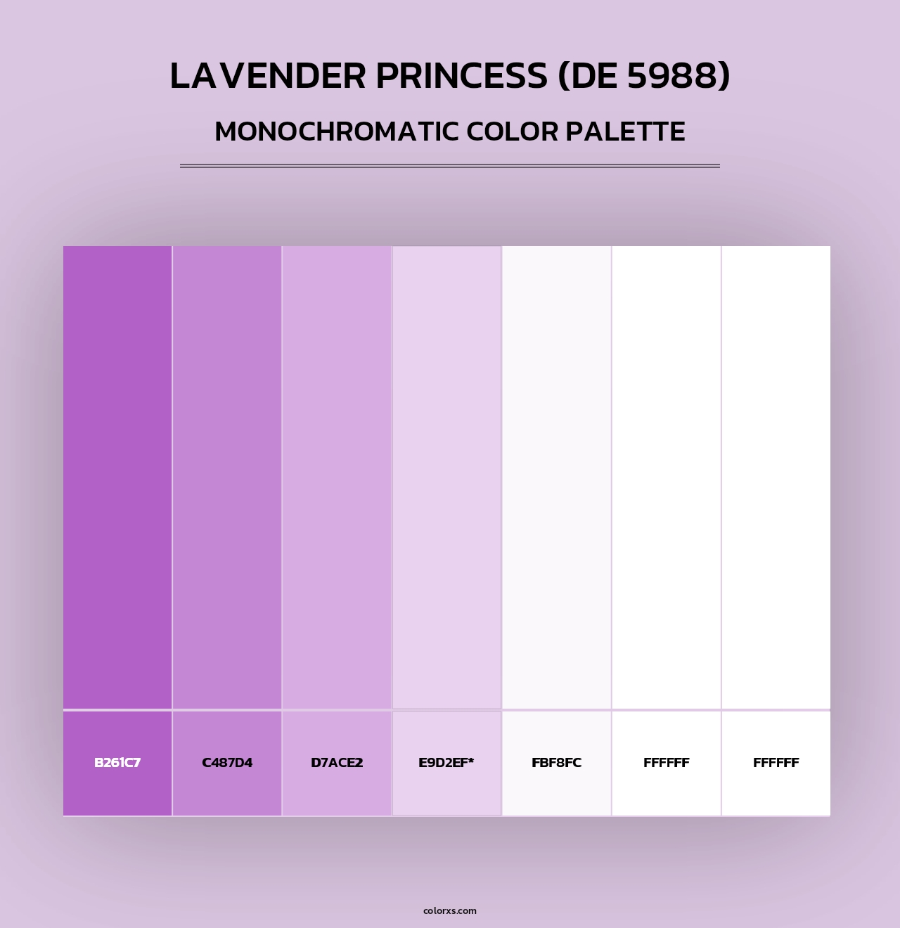 Lavender Princess (DE 5988) - Monochromatic Color Palette