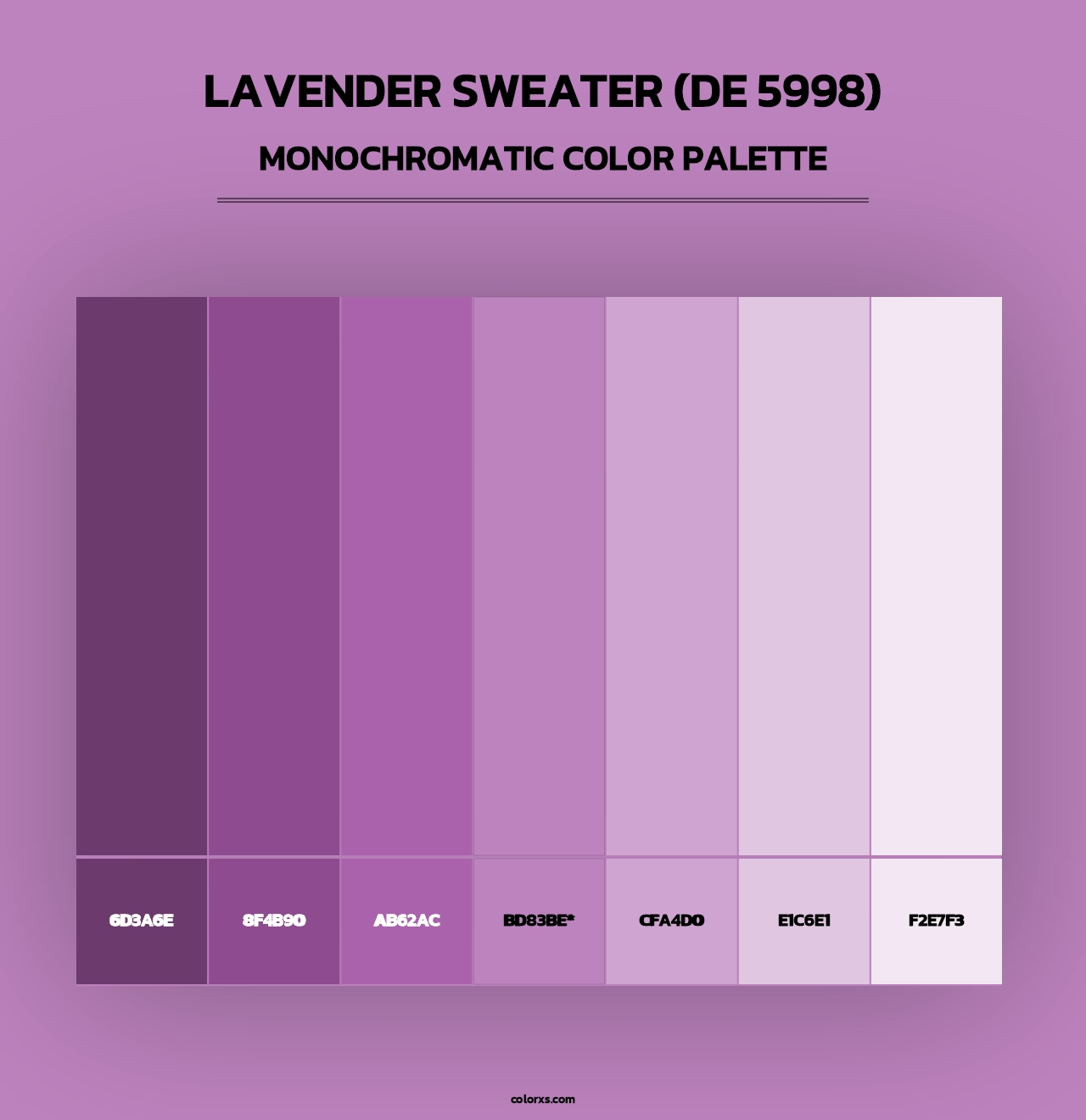 Lavender Sweater (DE 5998) - Monochromatic Color Palette