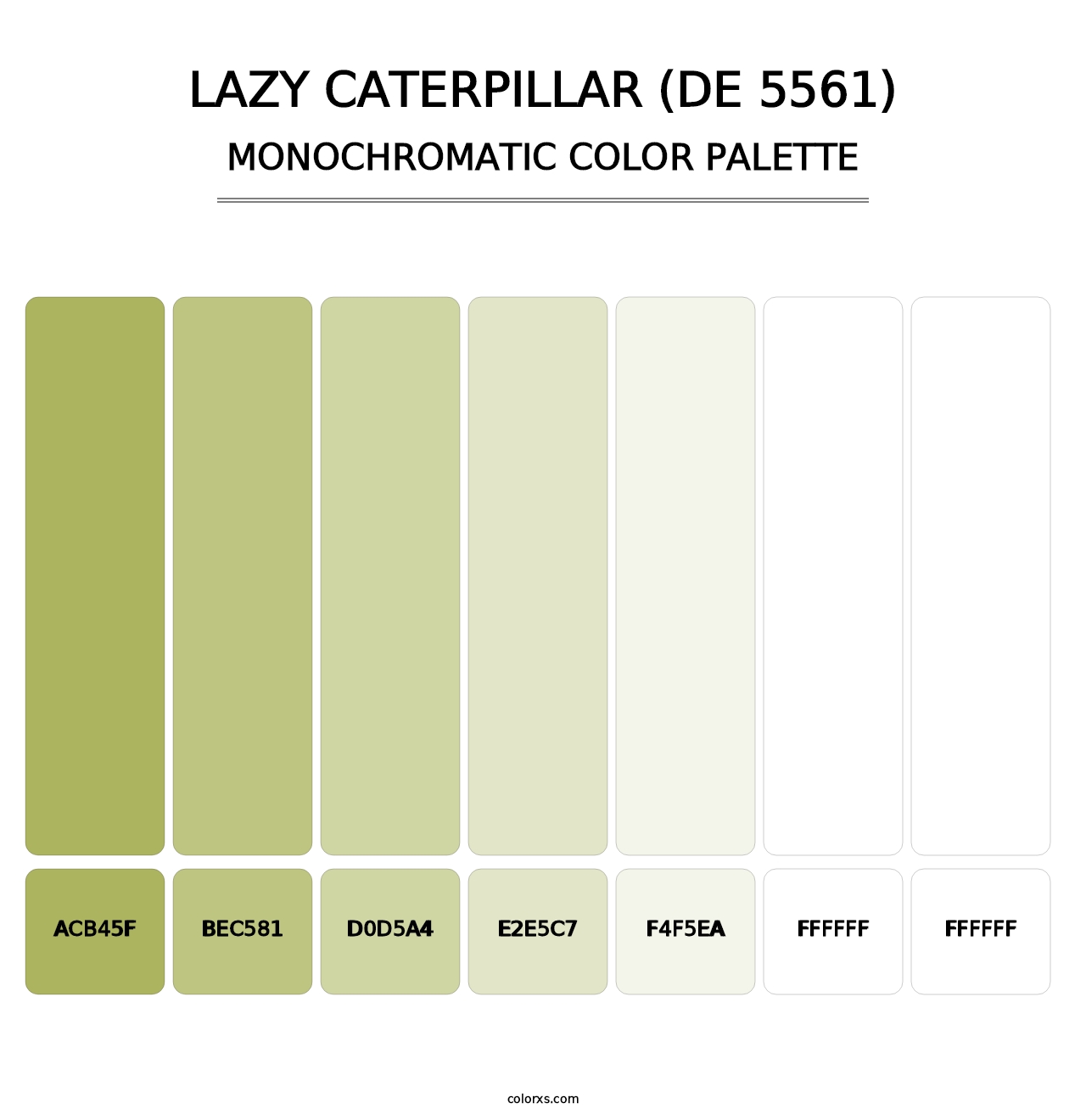 Lazy Caterpillar (DE 5561) - Monochromatic Color Palette