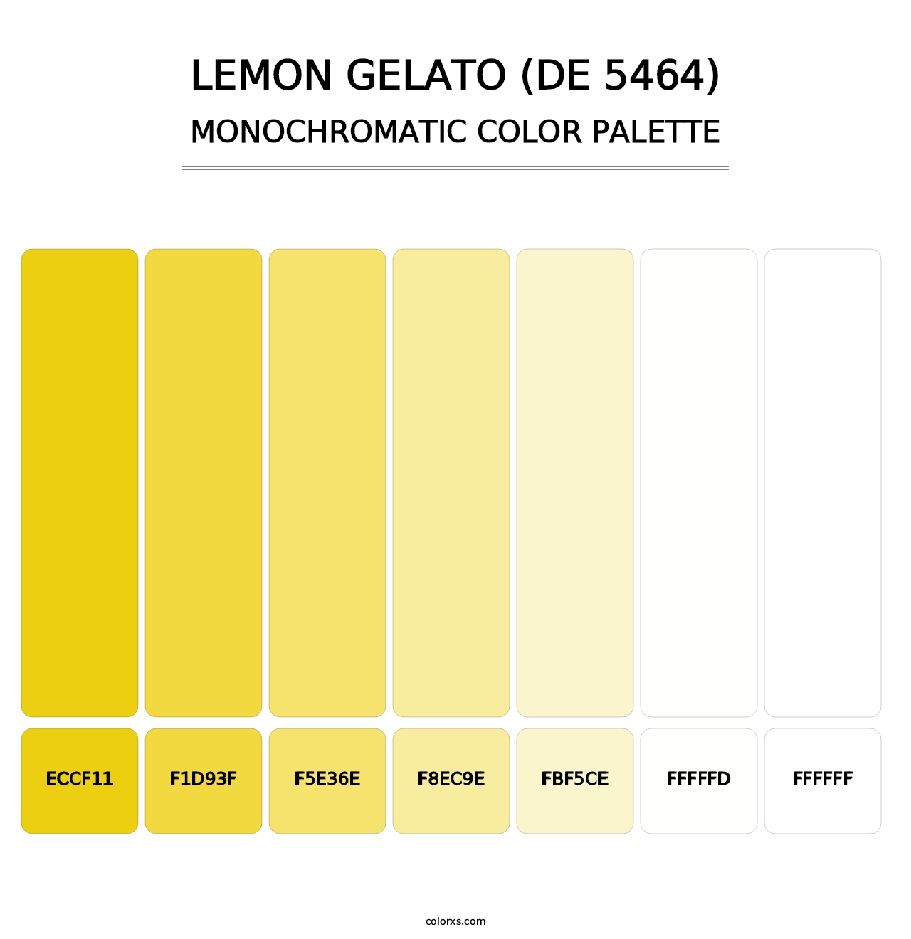 Lemon Gelato (DE 5464) - Monochromatic Color Palette