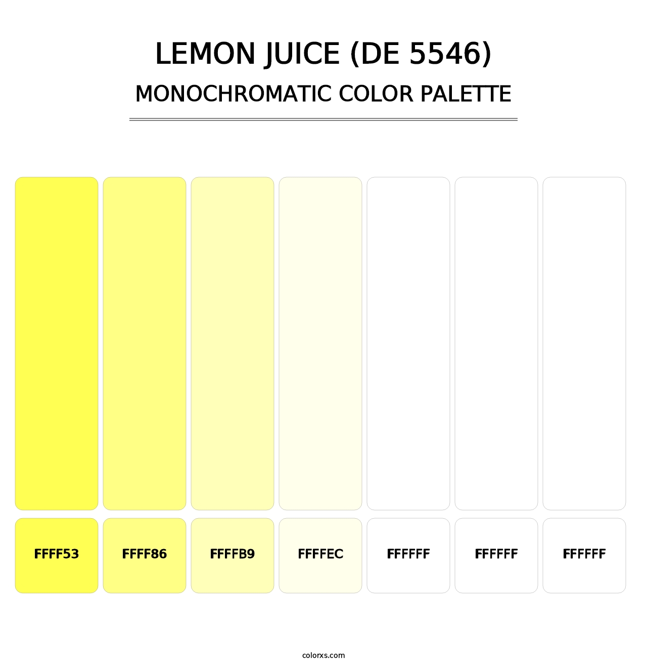 Lemon Juice (DE 5546) - Monochromatic Color Palette
