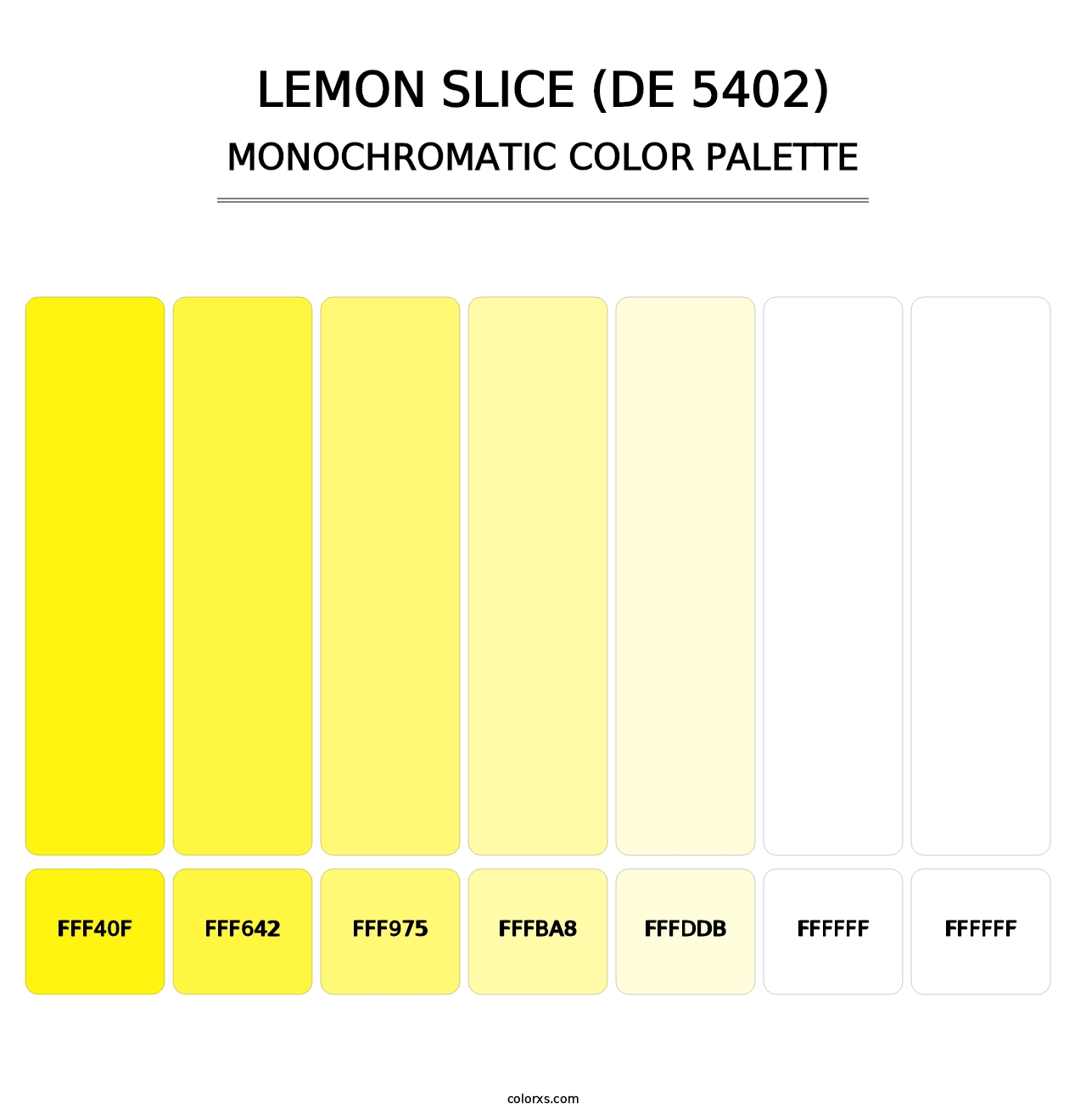 Lemon Slice (DE 5402) - Monochromatic Color Palette