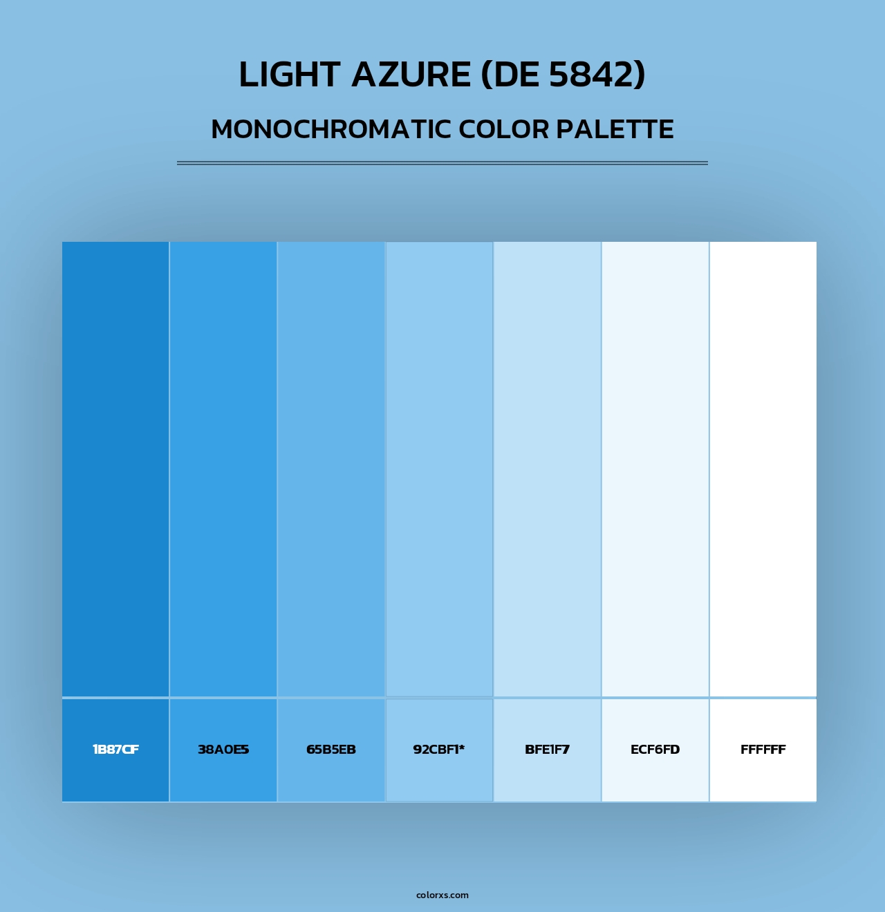 Light Azure (DE 5842) - Monochromatic Color Palette