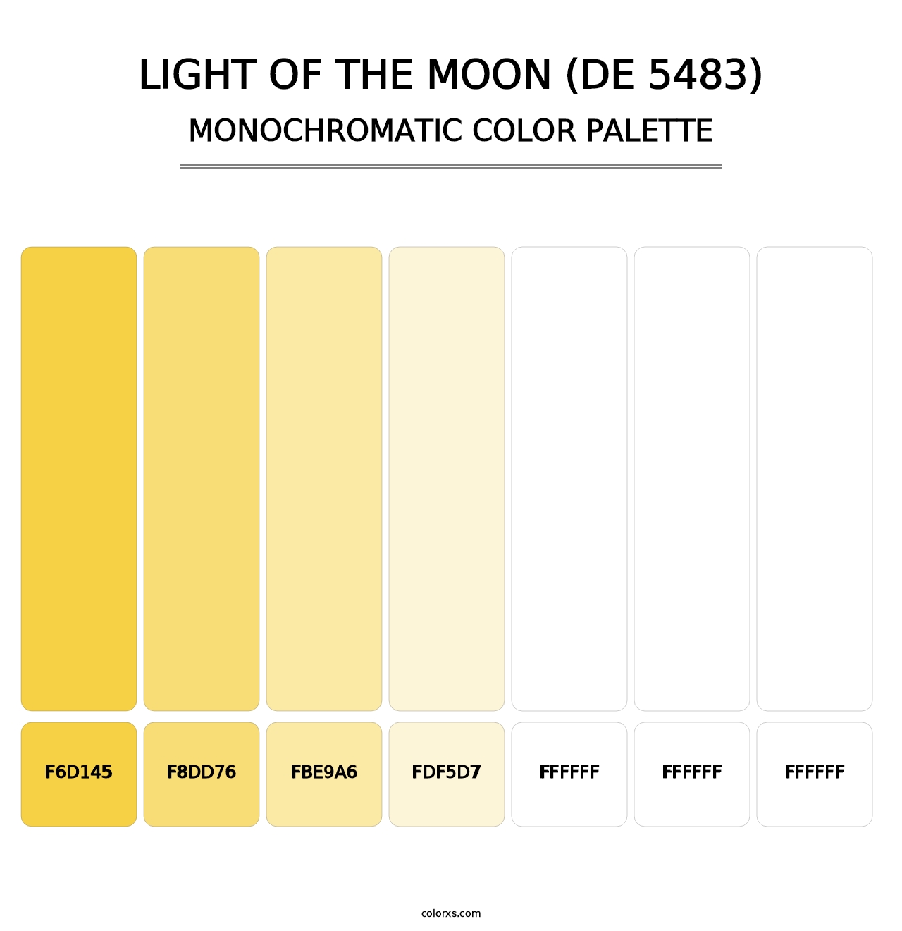 Light of the Moon (DE 5483) - Monochromatic Color Palette