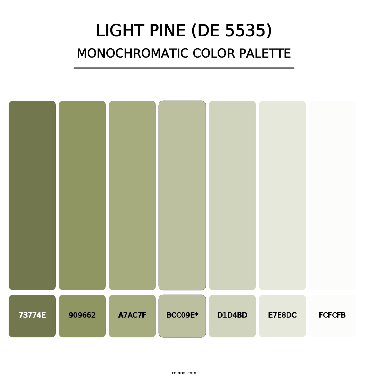 Light Pine (DE 5535) - Monochromatic Color Palette