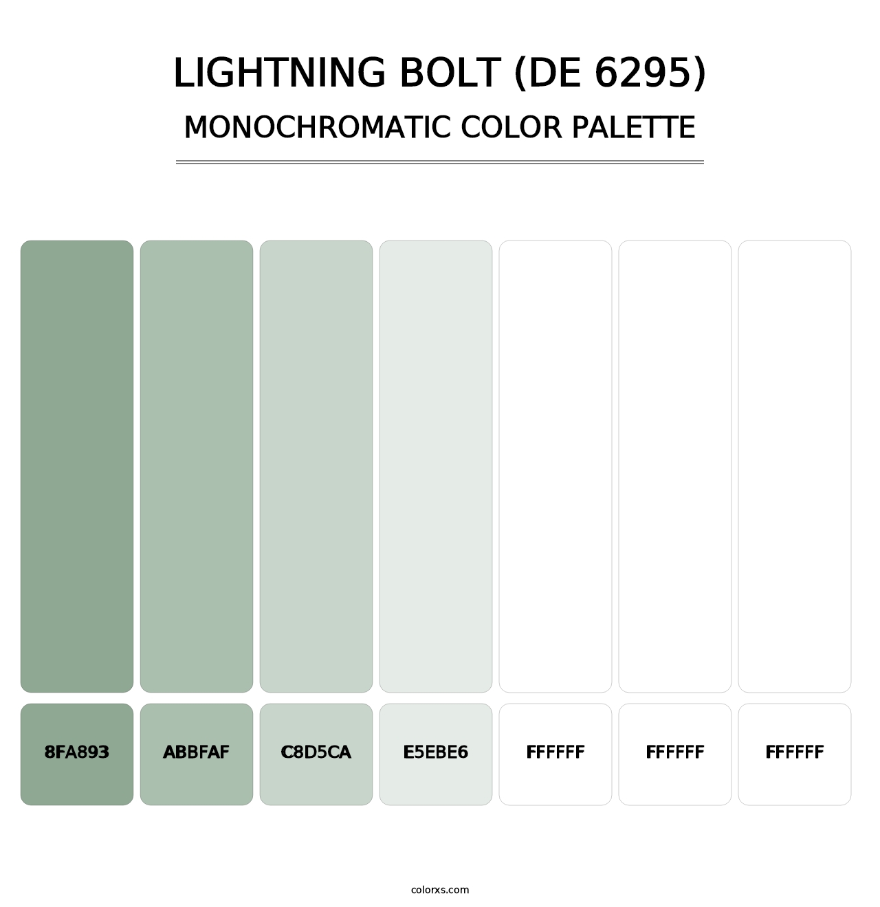 Lightning Bolt (DE 6295) - Monochromatic Color Palette