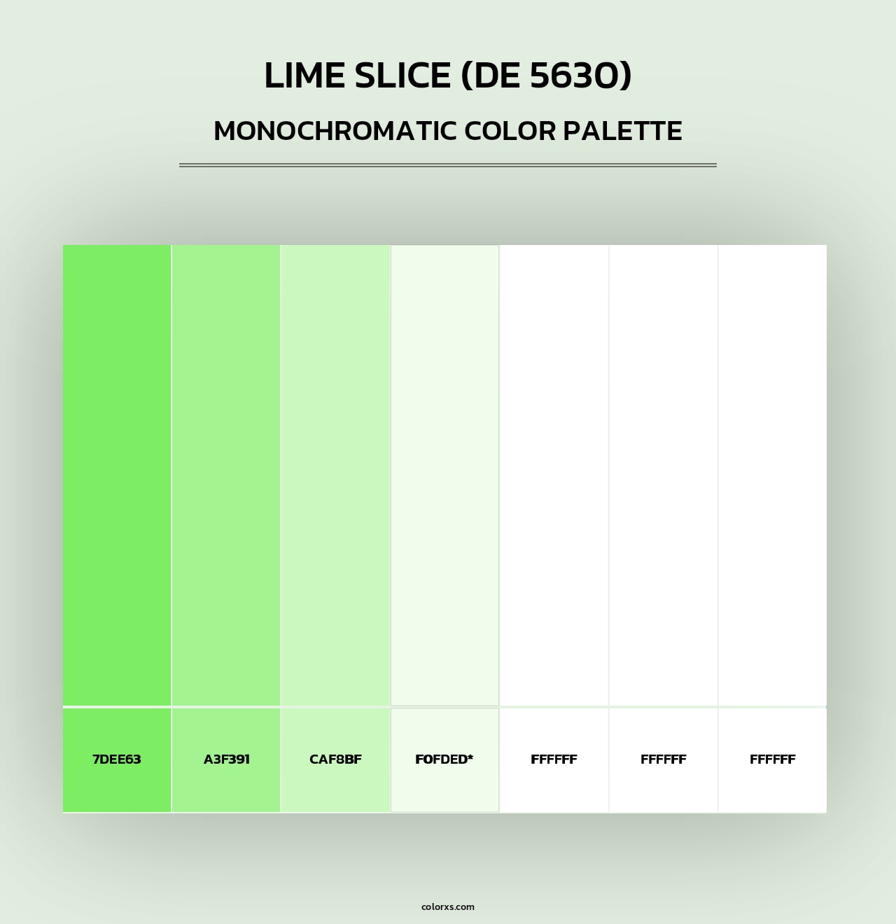 Lime Slice (DE 5630) - Monochromatic Color Palette