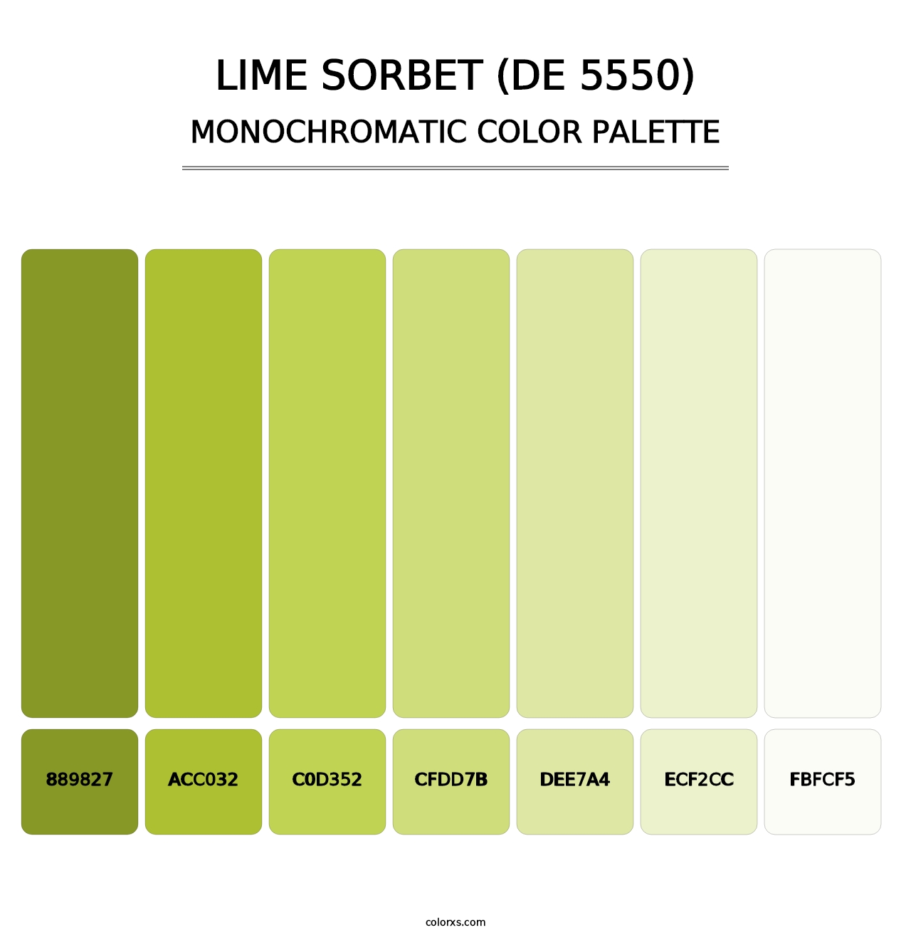 Lime Sorbet (DE 5550) - Monochromatic Color Palette
