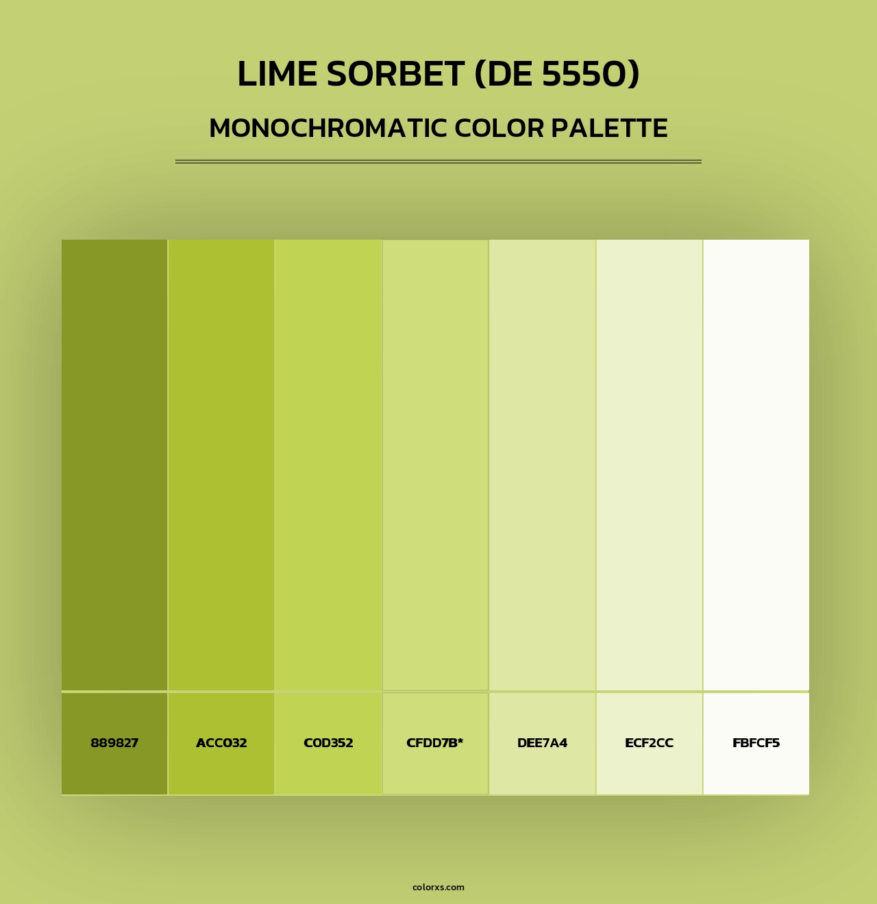 Lime Sorbet (DE 5550) - Monochromatic Color Palette