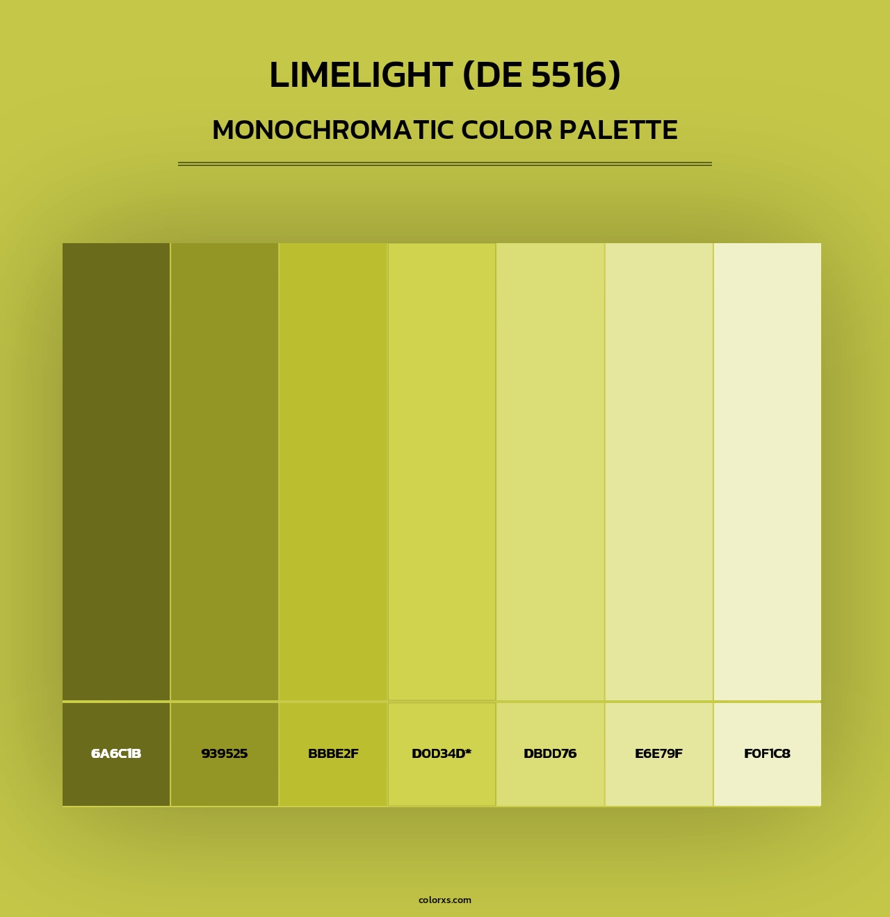 Limelight (DE 5516) - Monochromatic Color Palette