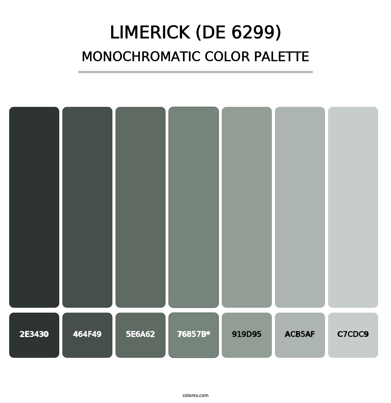Limerick (DE 6299) - Monochromatic Color Palette