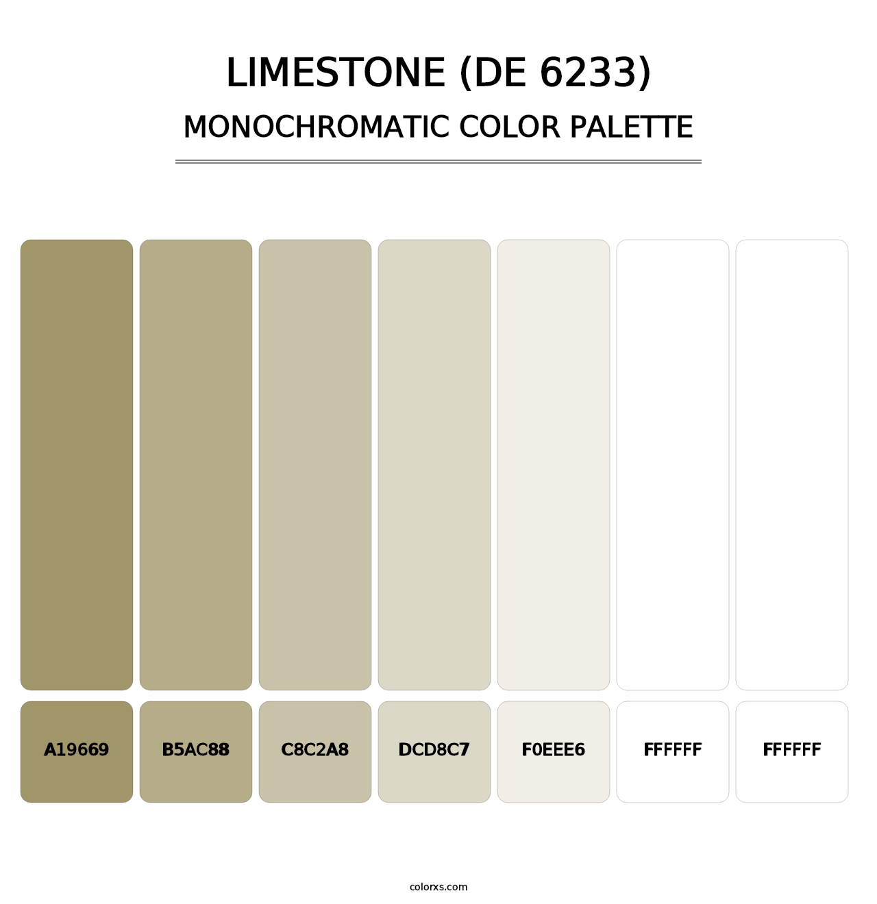 Limestone (DE 6233) - Monochromatic Color Palette