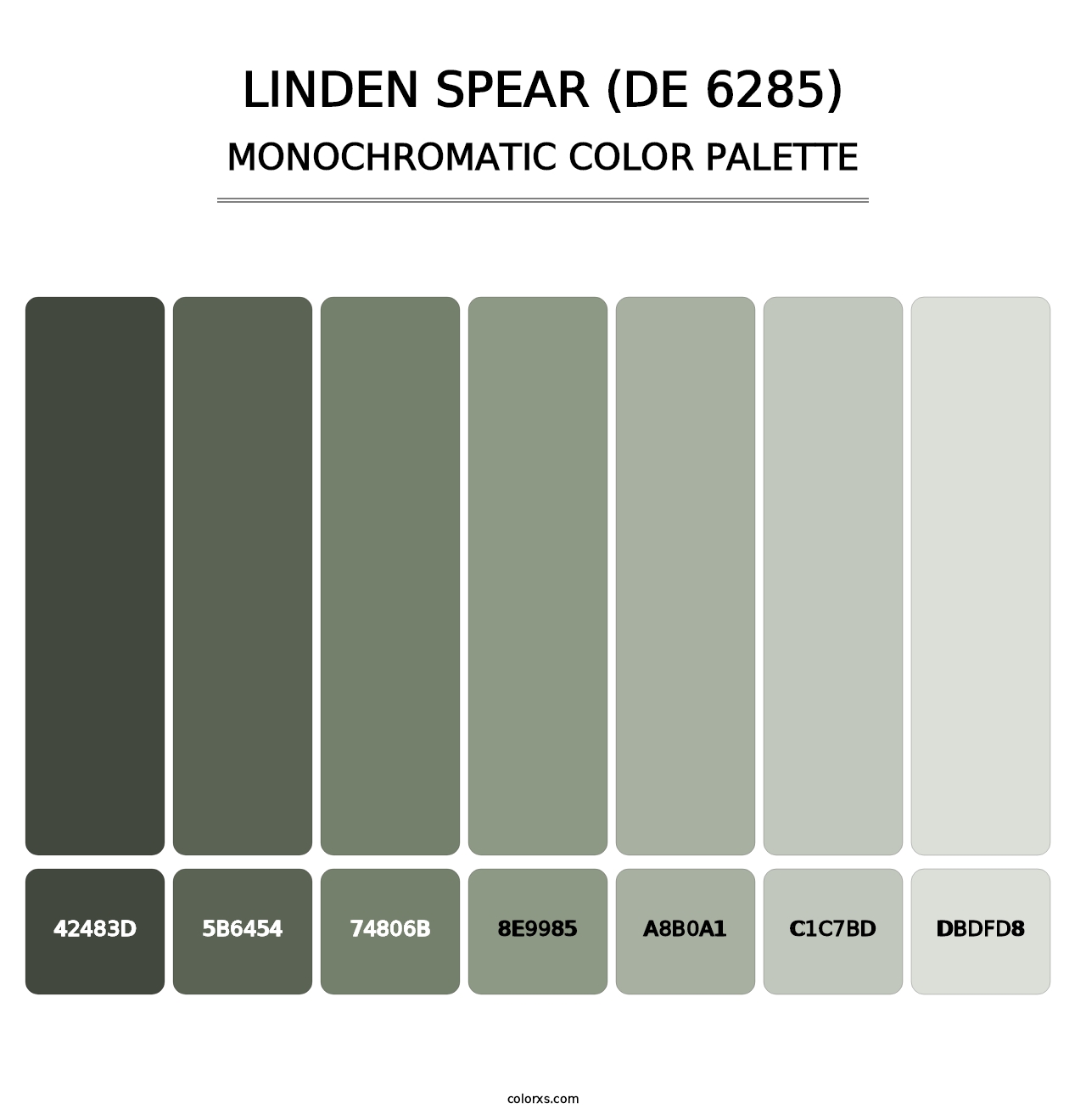 Linden Spear (DE 6285) - Monochromatic Color Palette