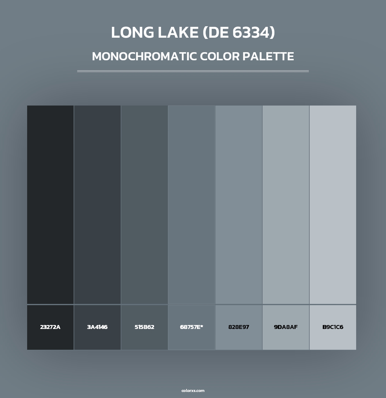 Long Lake (DE 6334) - Monochromatic Color Palette