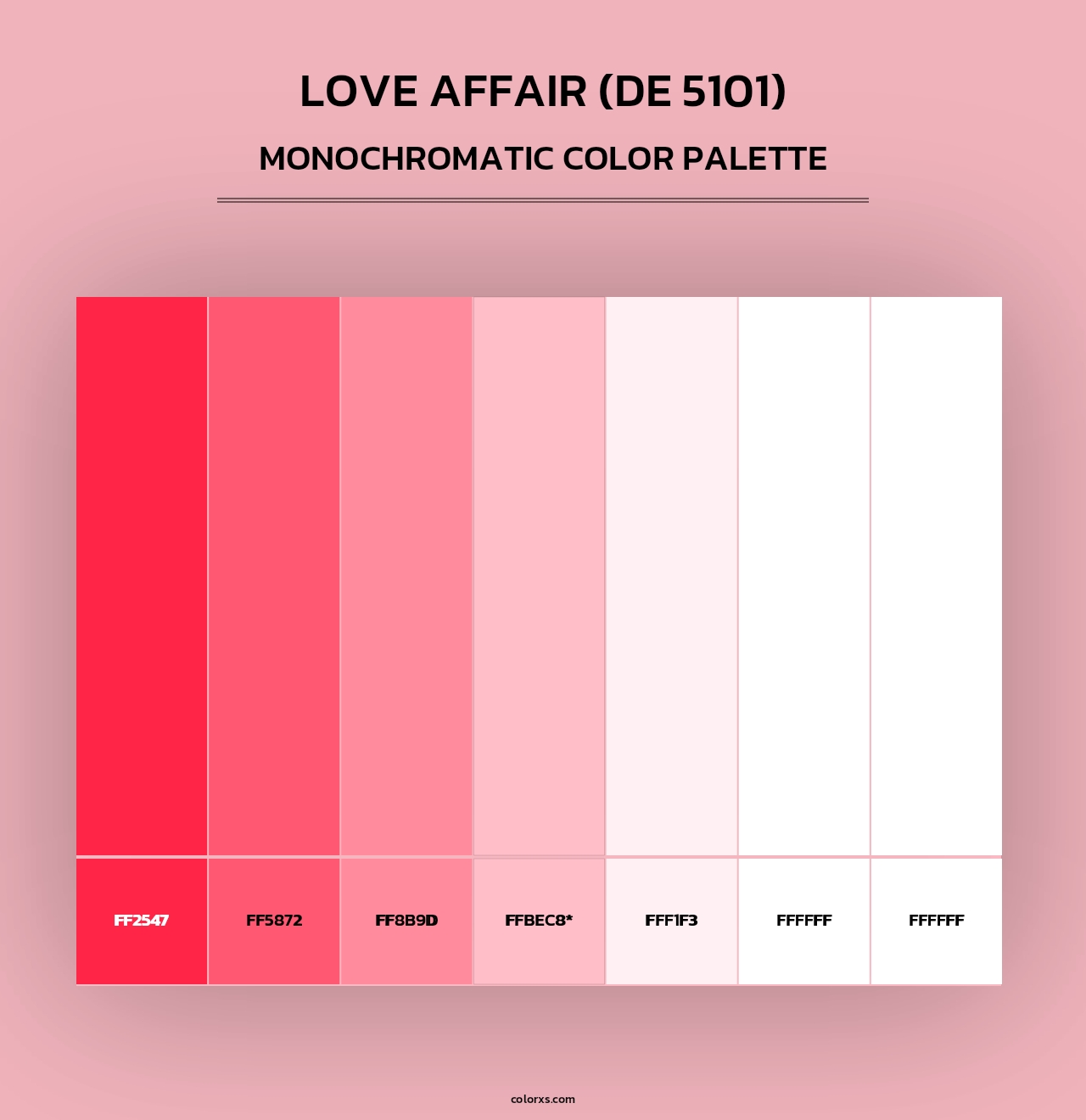 Love Affair (DE 5101) - Monochromatic Color Palette