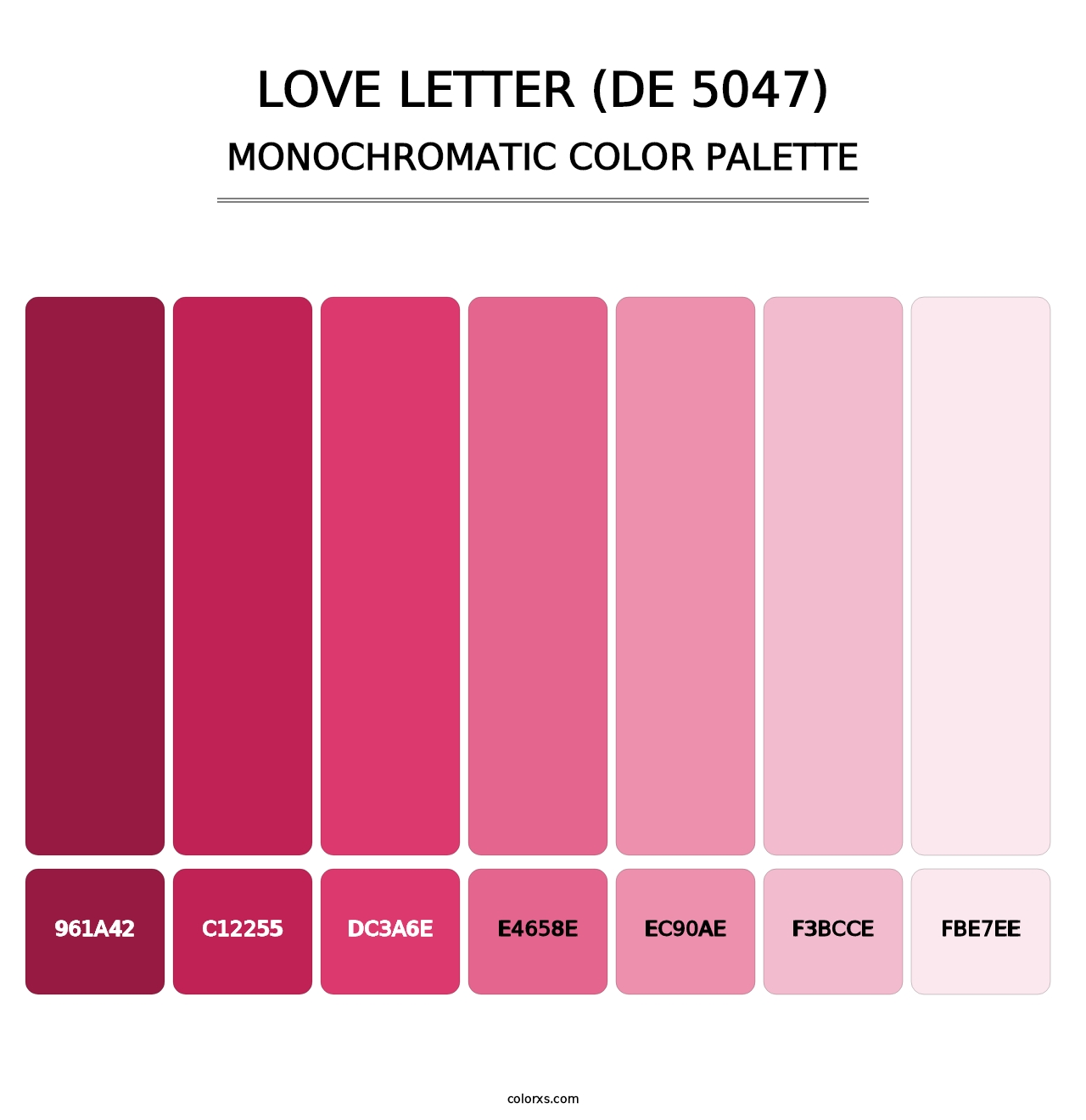 Love Letter (DE 5047) - Monochromatic Color Palette