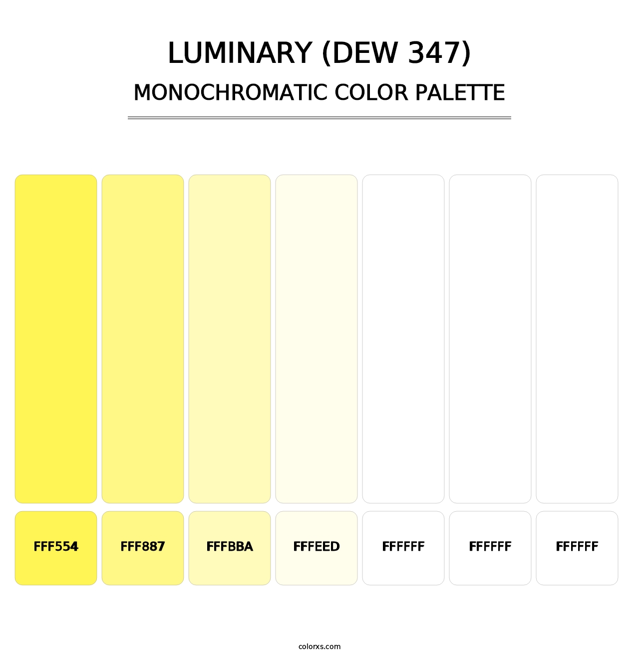 Luminary (DEW 347) - Monochromatic Color Palette