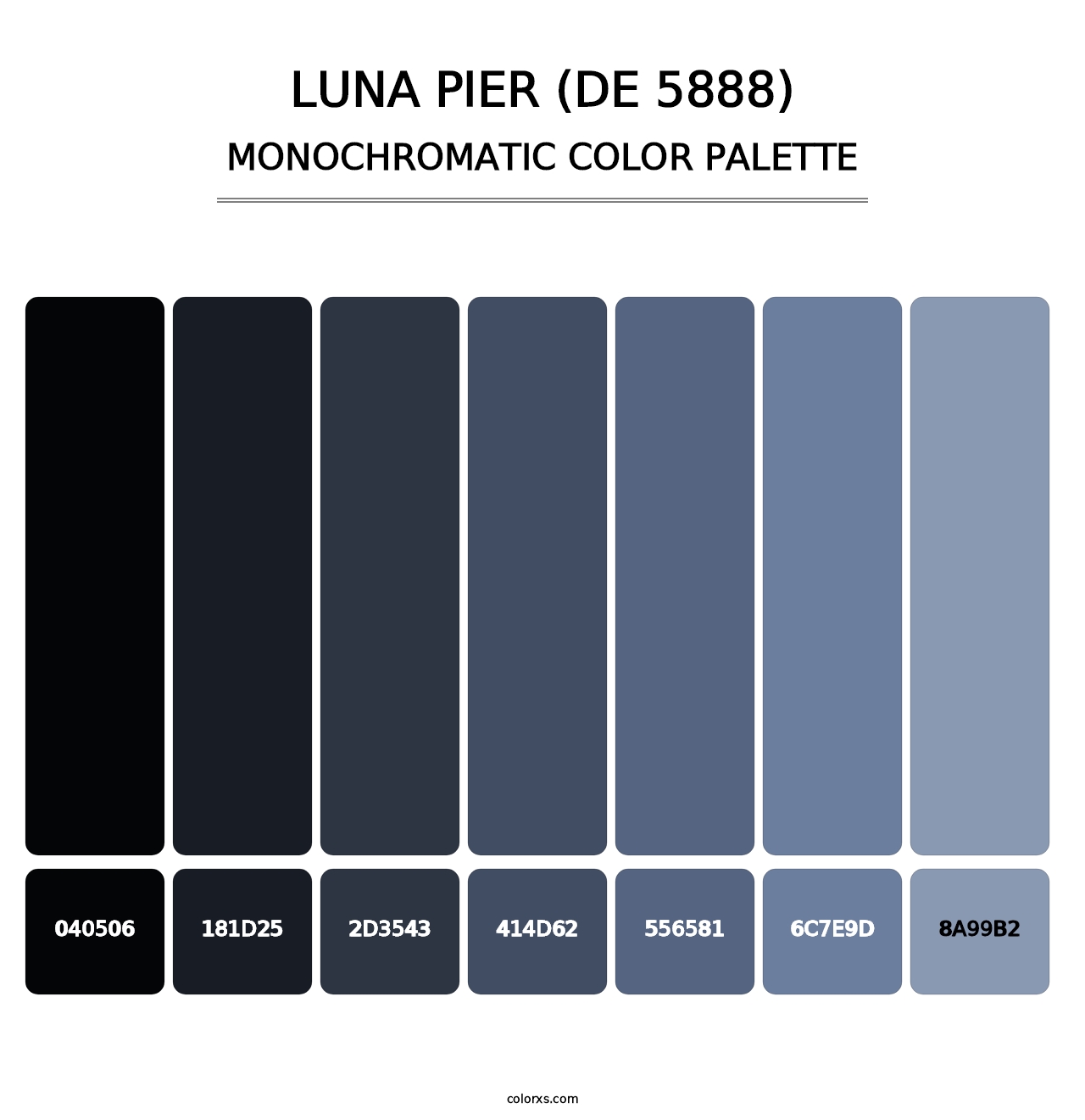 Luna Pier (DE 5888) - Monochromatic Color Palette