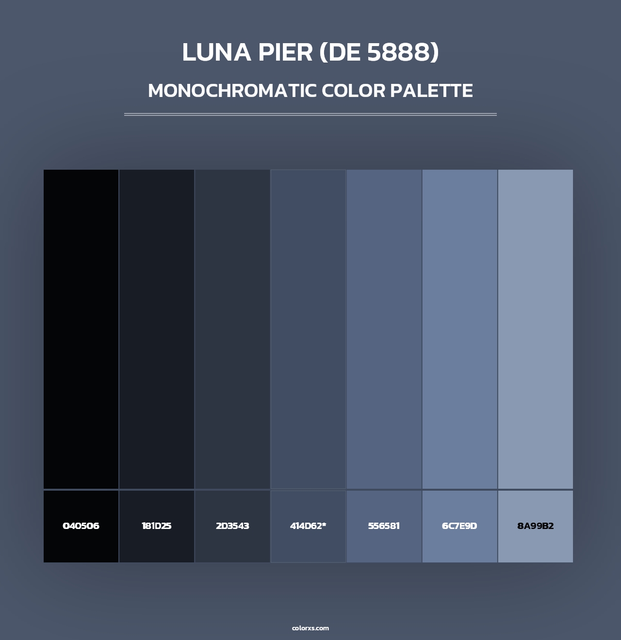 Luna Pier (DE 5888) - Monochromatic Color Palette