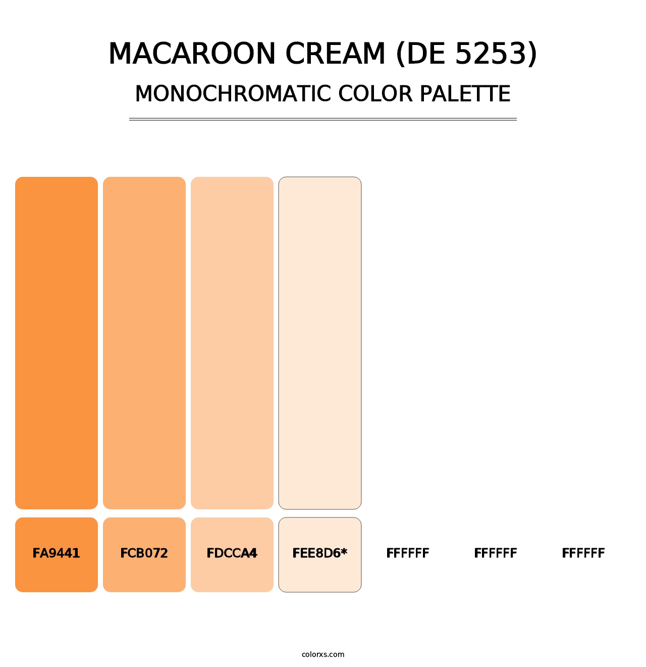 Macaroon Cream (DE 5253) - Monochromatic Color Palette