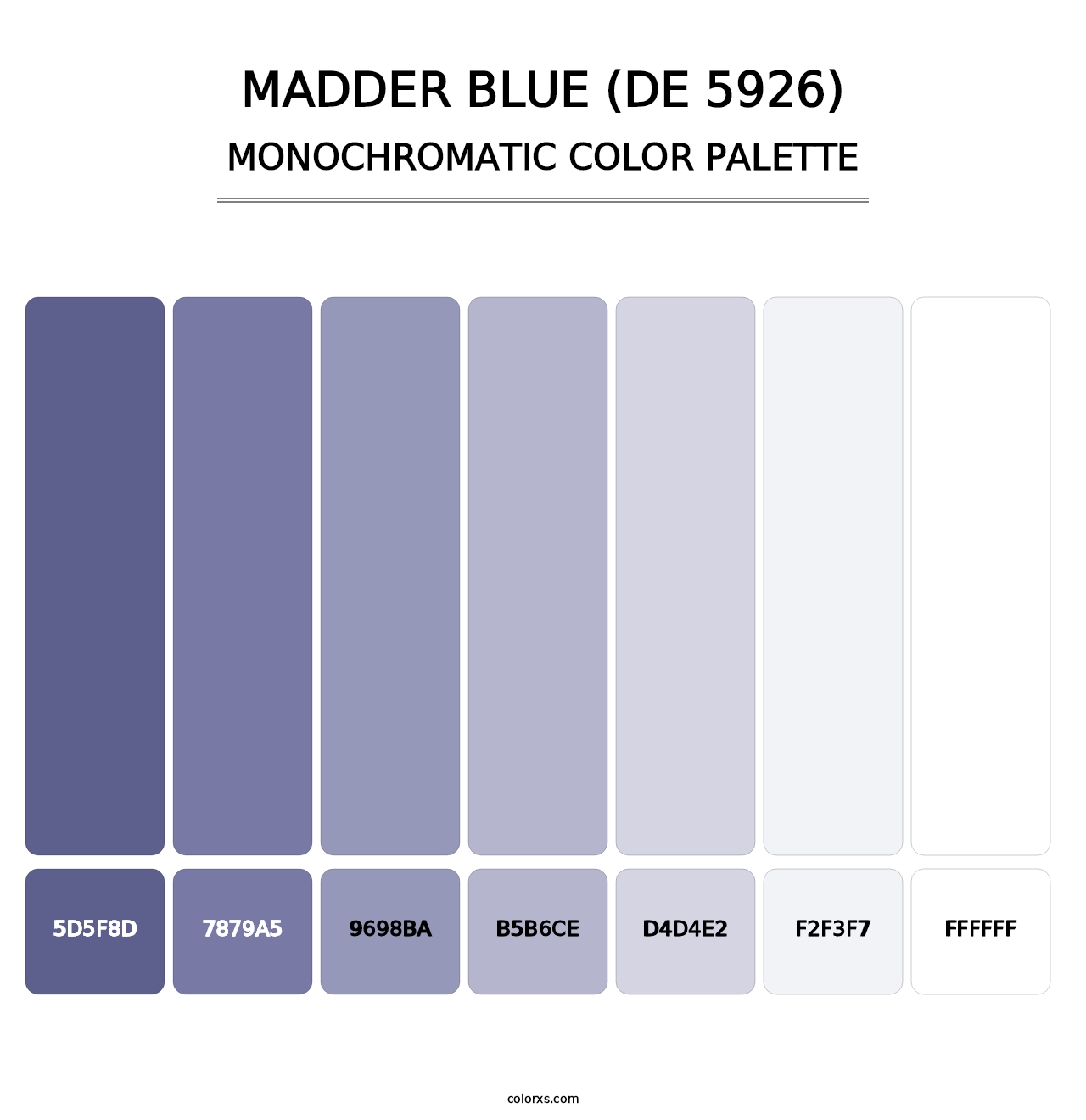 Madder Blue (DE 5926) - Monochromatic Color Palette