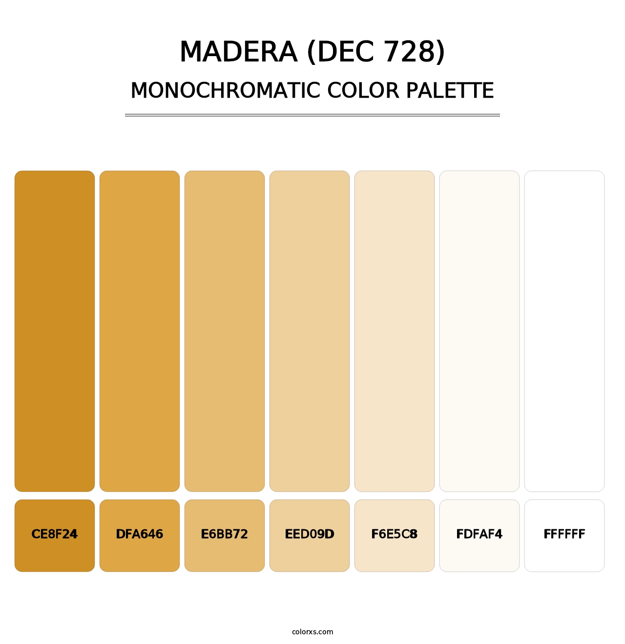 Madera (DEC 728) - Monochromatic Color Palette