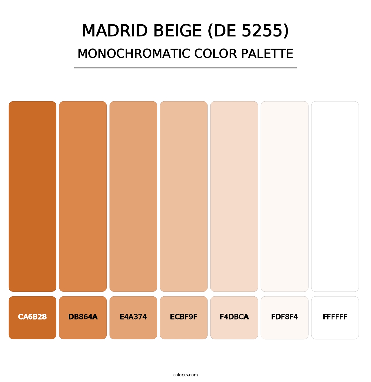 Madrid Beige (DE 5255) - Monochromatic Color Palette