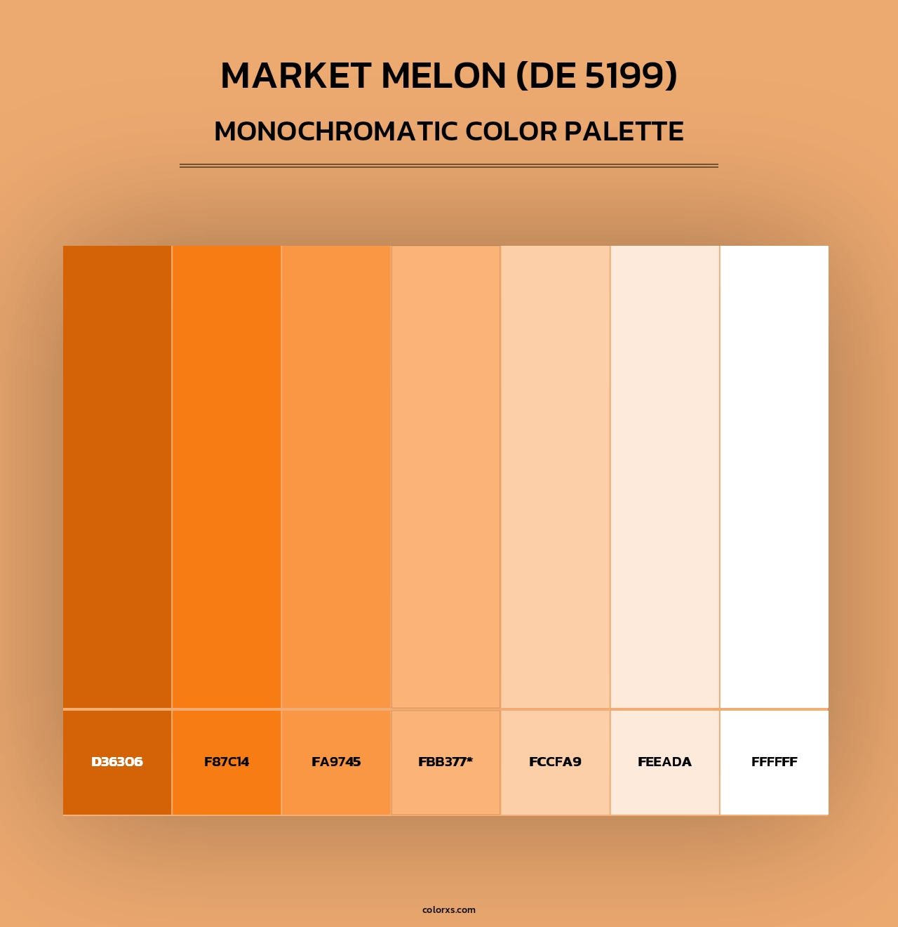 Market Melon (DE 5199) - Monochromatic Color Palette