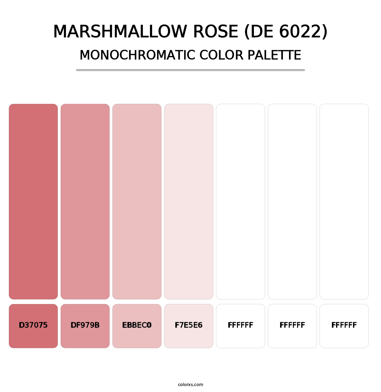 Marshmallow Rose (DE 6022) - Monochromatic Color Palette
