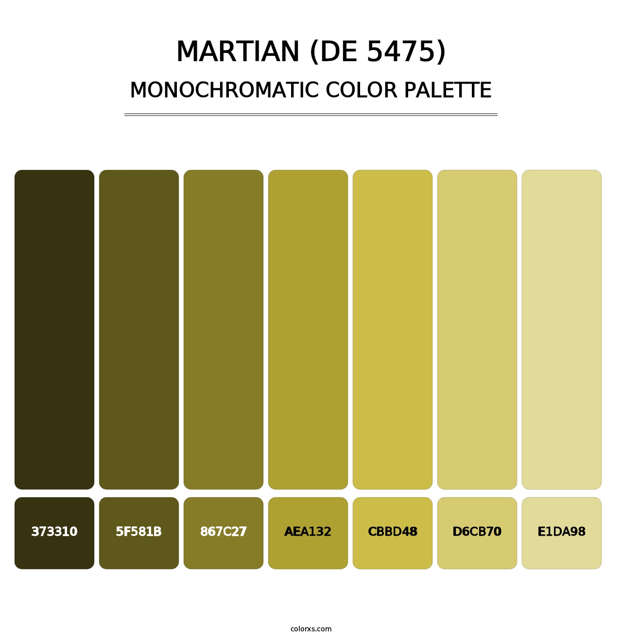 Martian (DE 5475) - Monochromatic Color Palette