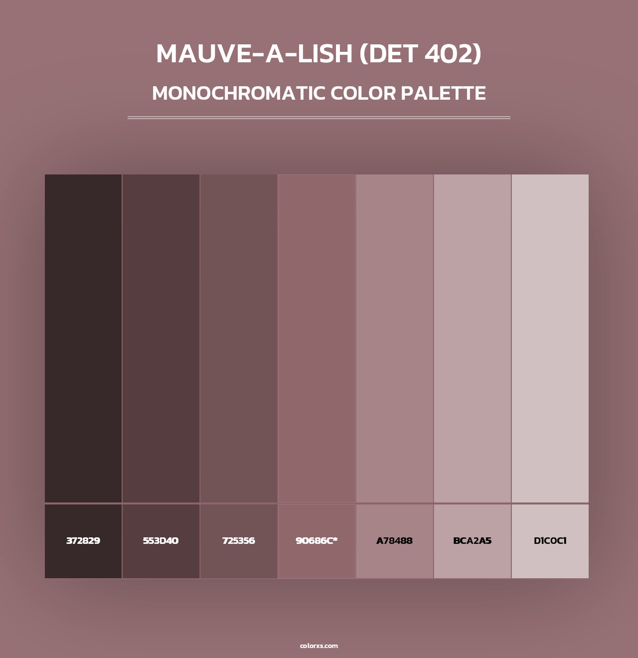 Mauve-a-Lish (DET 402) - Monochromatic Color Palette