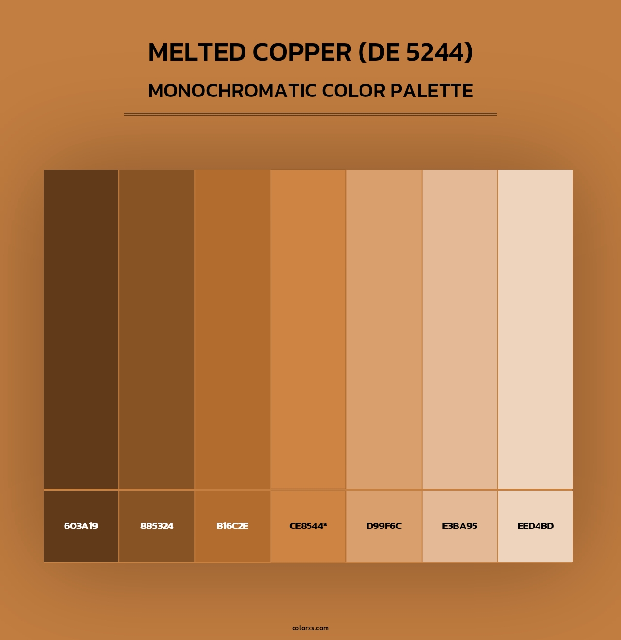 Melted Copper (DE 5244) - Monochromatic Color Palette