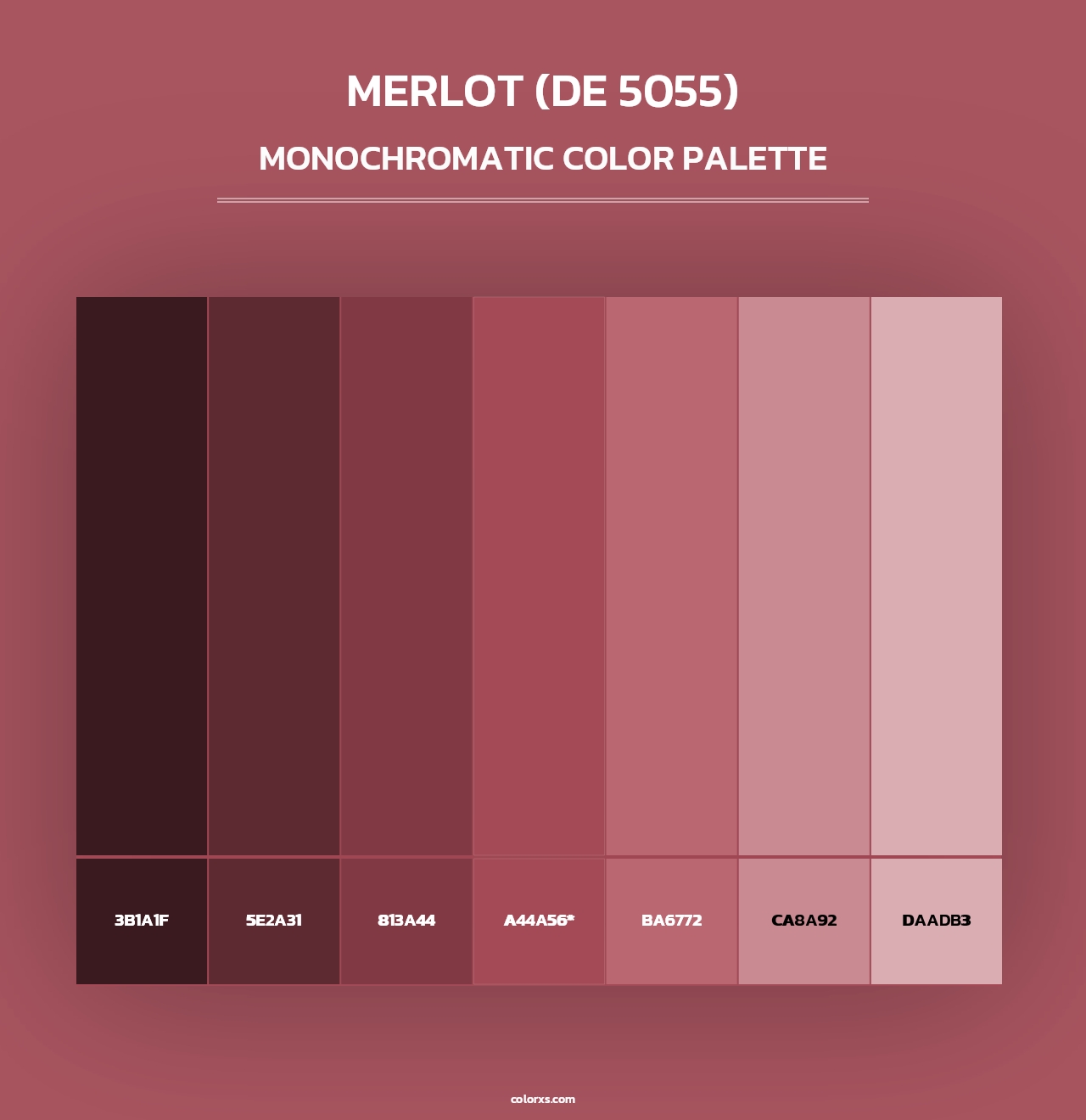 Merlot (DE 5055) - Monochromatic Color Palette