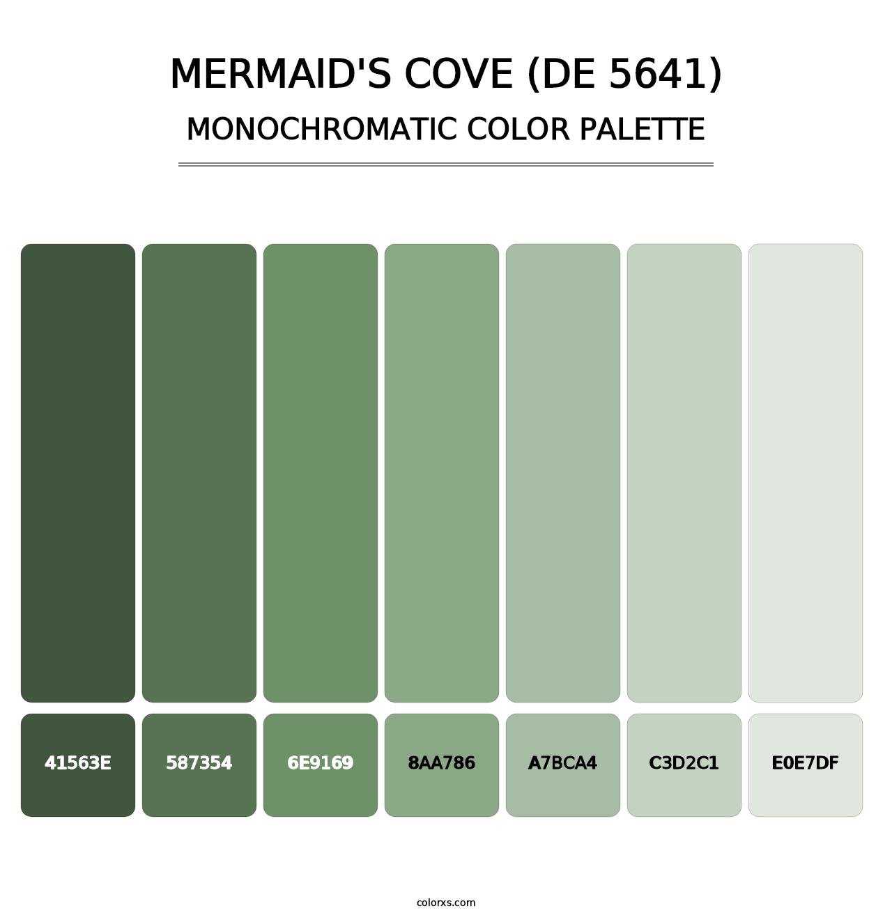 Mermaid's Cove (DE 5641) - Monochromatic Color Palette