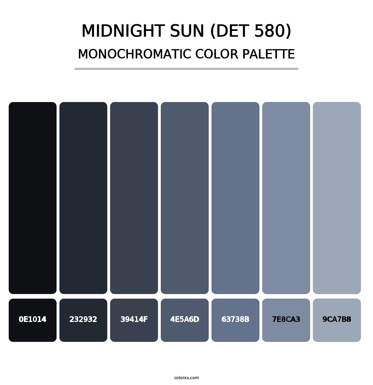 Midnight Sun (DET 580) - Monochromatic Color Palette