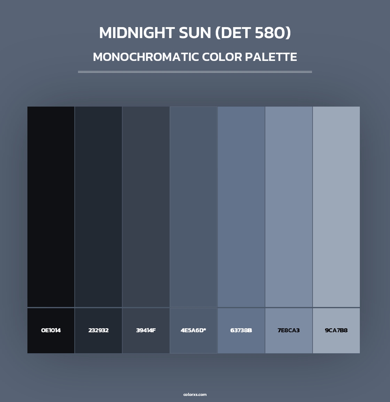Midnight Sun (DET 580) - Monochromatic Color Palette