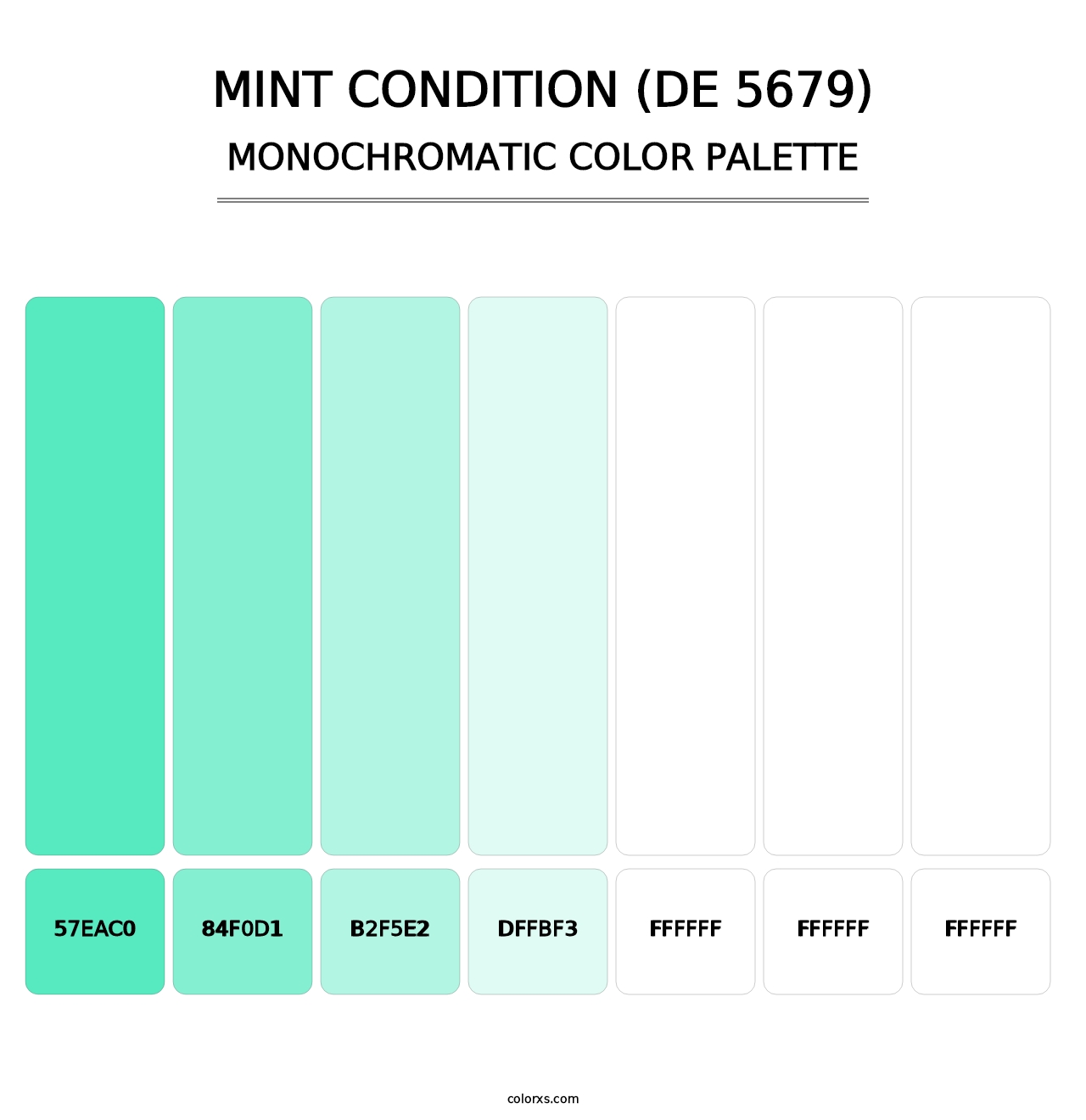Mint Condition (DE 5679) - Monochromatic Color Palette