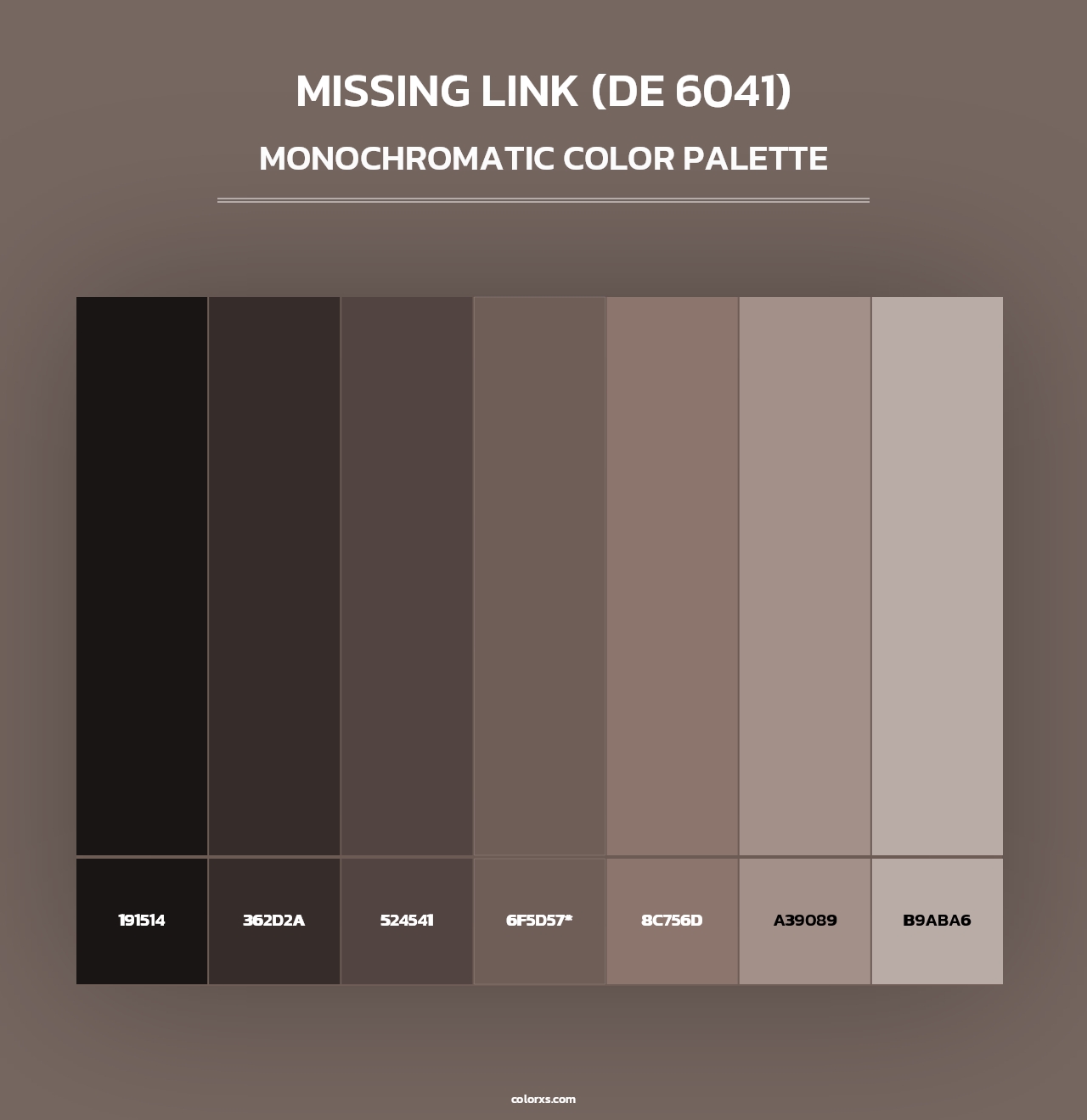Missing Link (DE 6041) - Monochromatic Color Palette