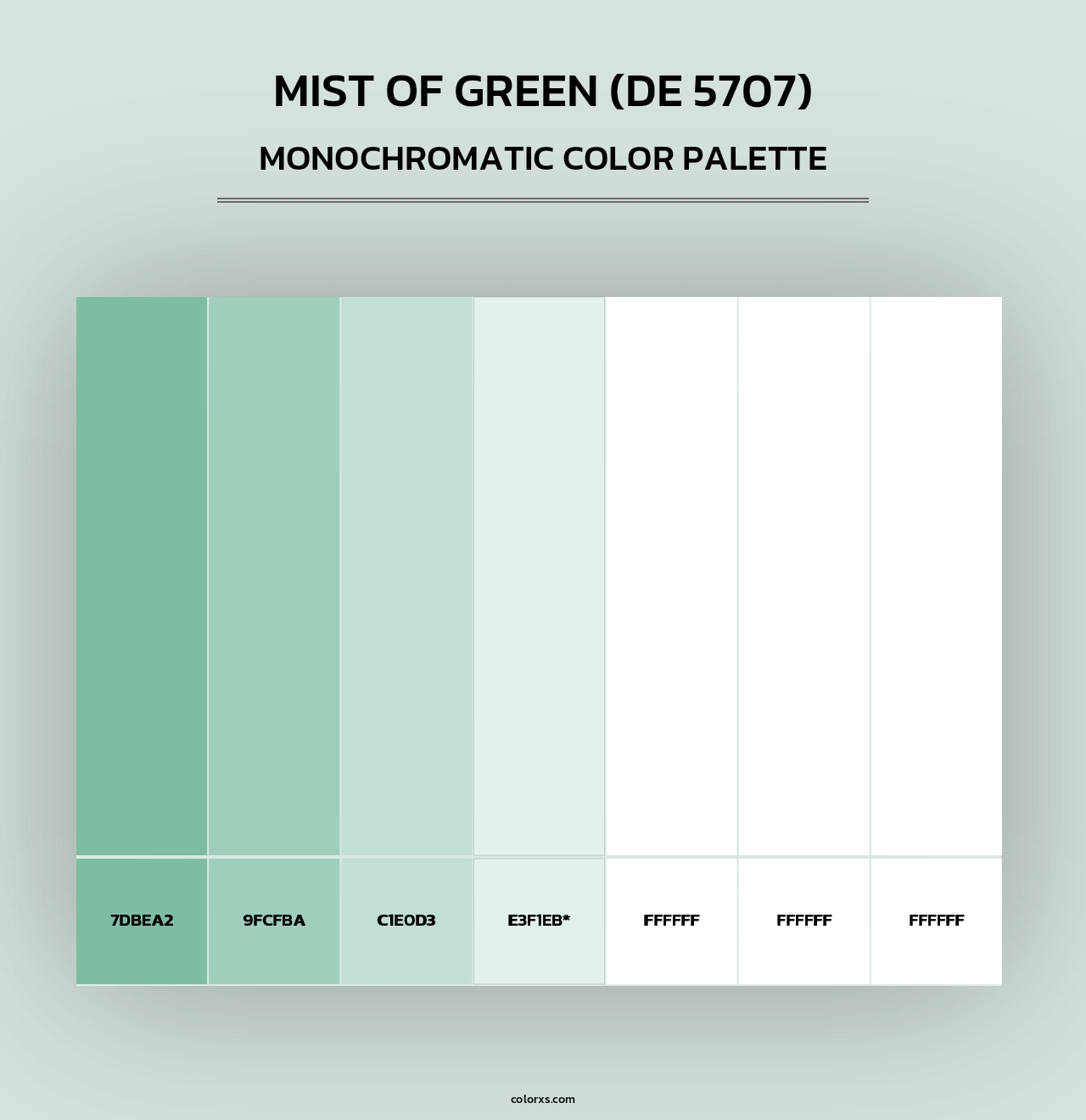 Mist of Green (DE 5707) - Monochromatic Color Palette