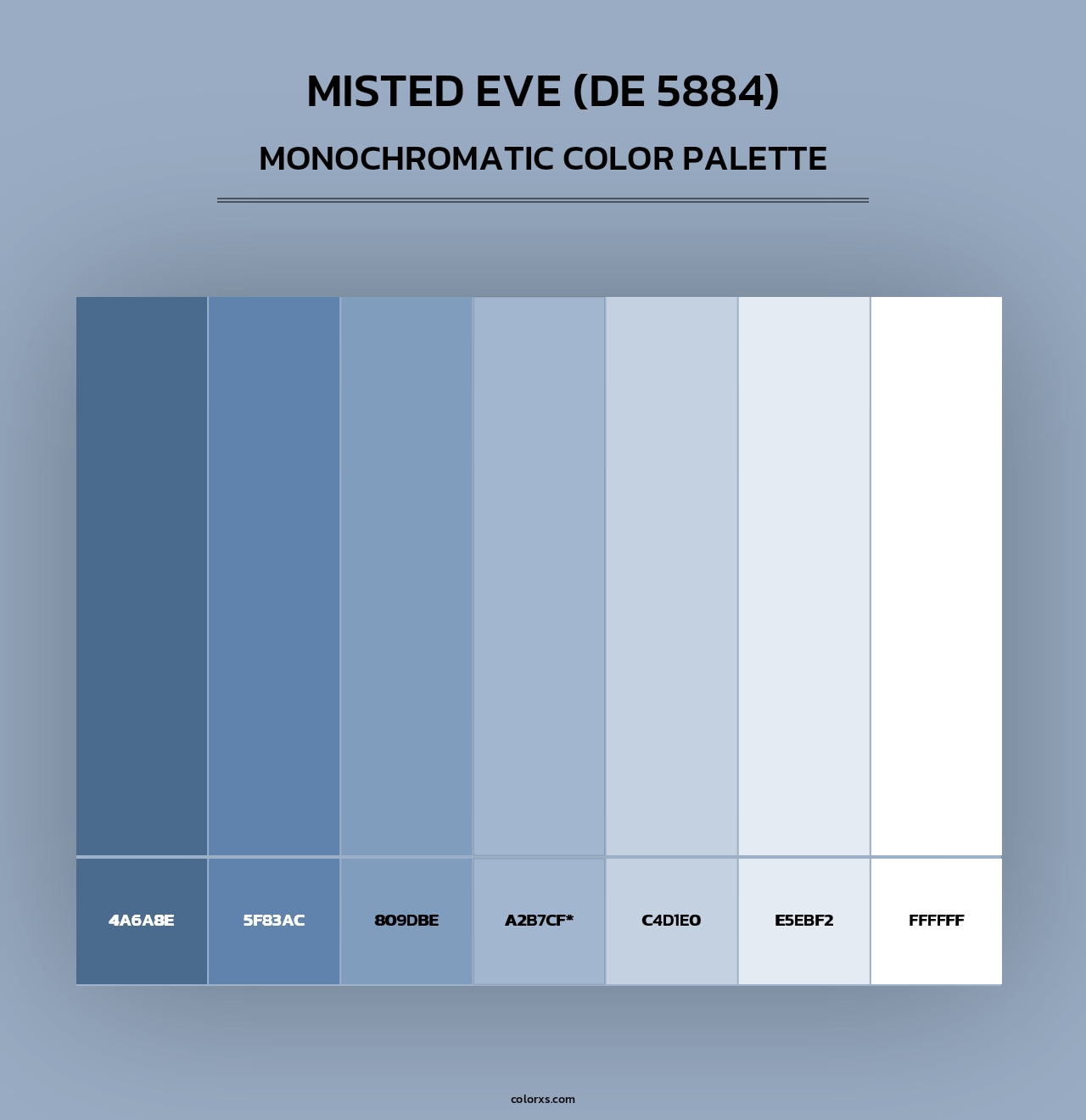 Misted Eve (DE 5884) - Monochromatic Color Palette