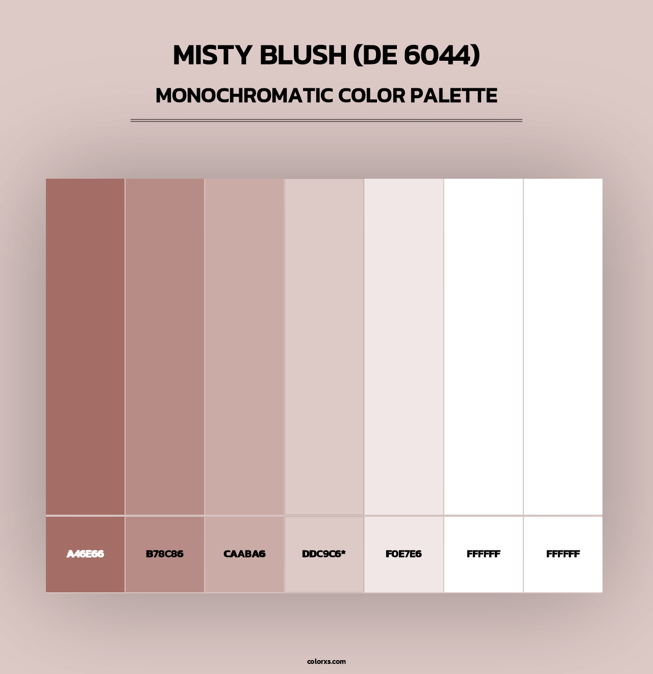 Misty Blush (DE 6044) - Monochromatic Color Palette