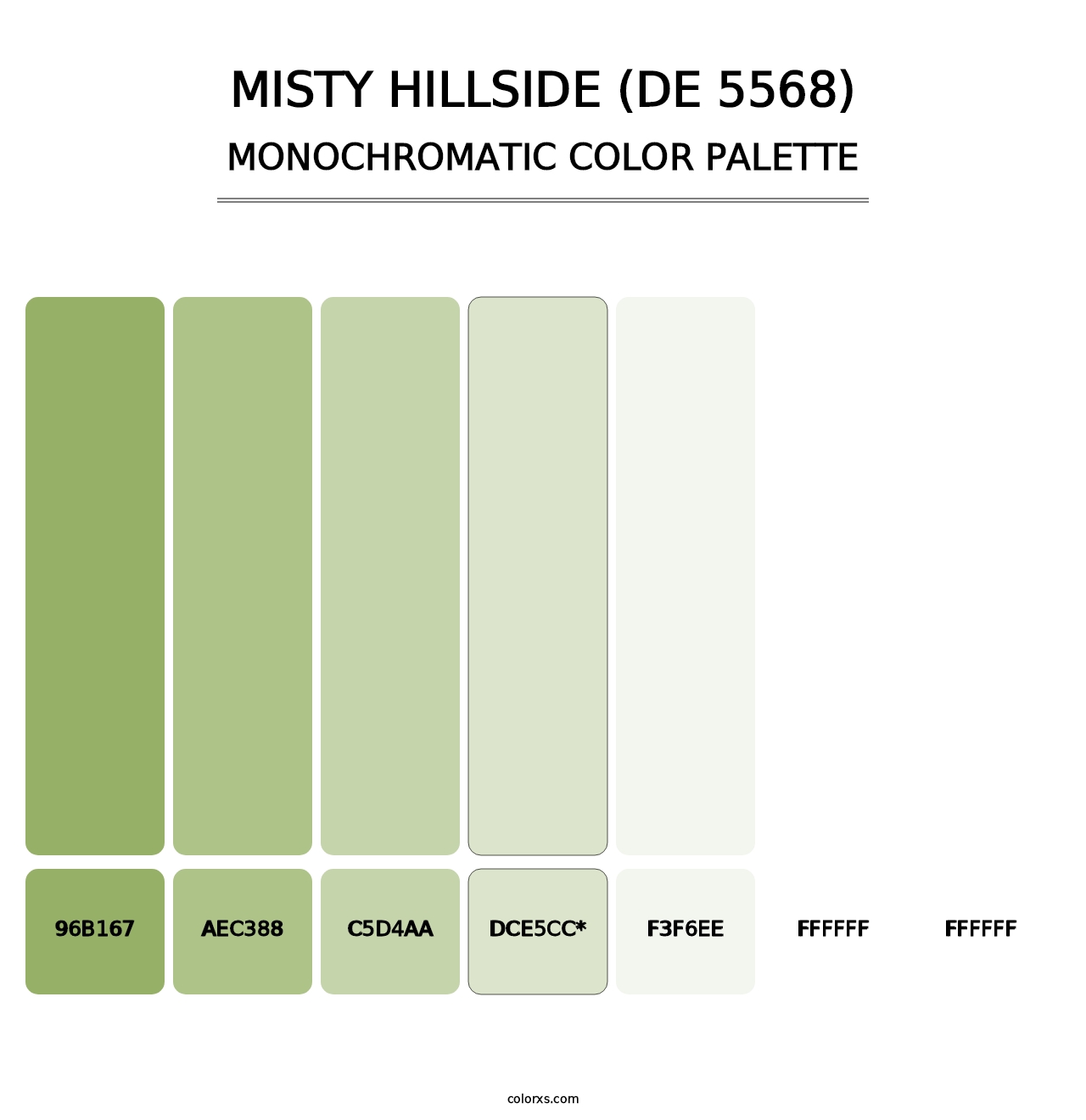 Misty Hillside (DE 5568) - Monochromatic Color Palette