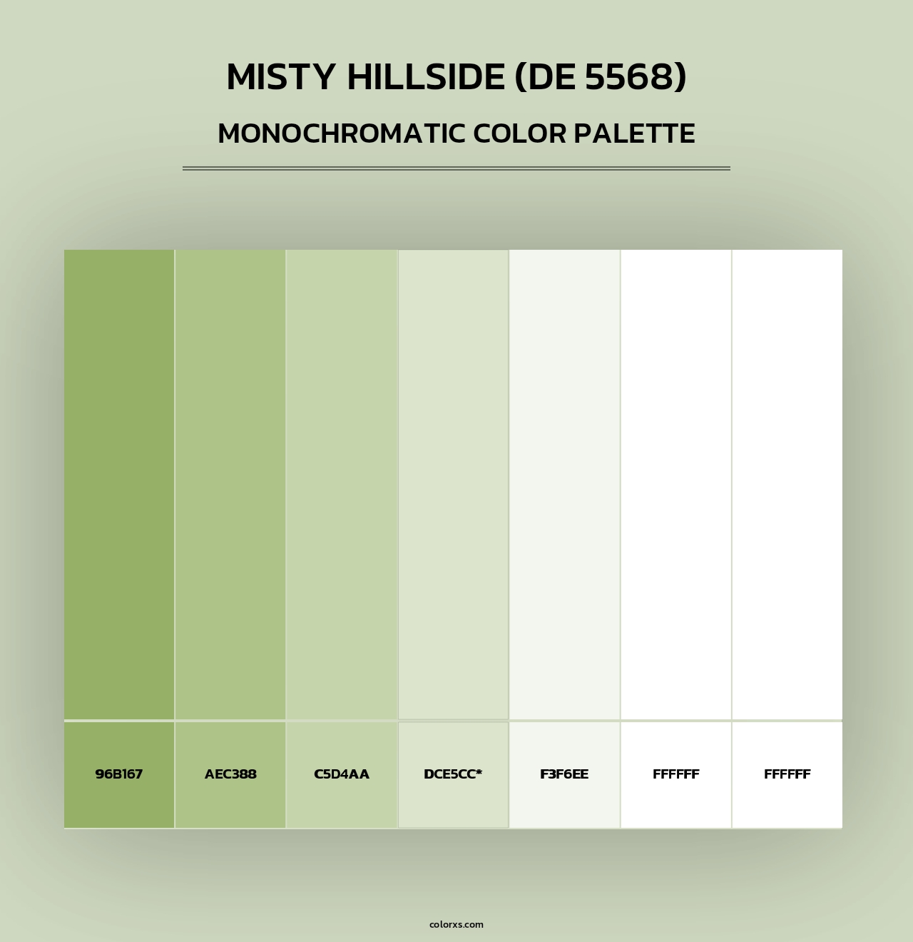 Misty Hillside (DE 5568) - Monochromatic Color Palette
