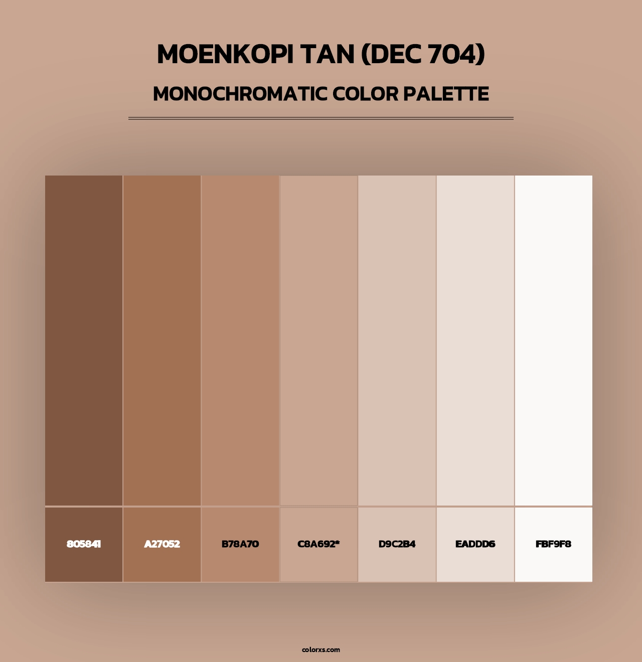 Moenkopi Tan (DEC 704) - Monochromatic Color Palette