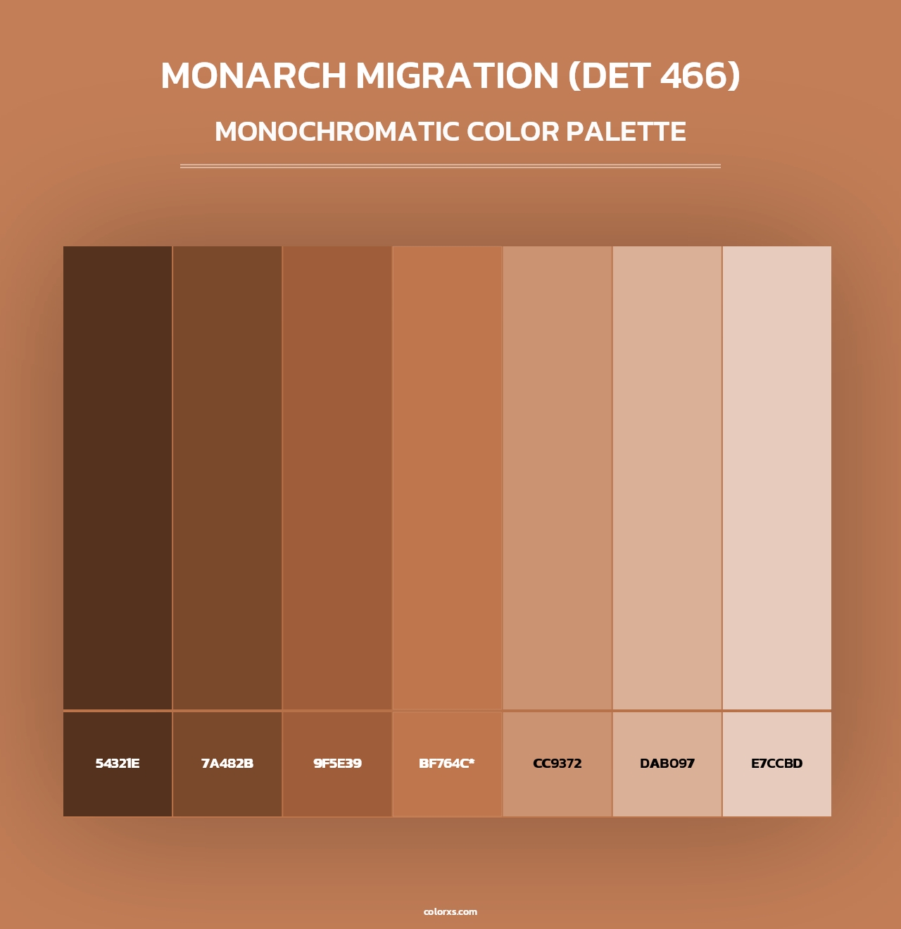 Monarch Migration (DET 466) - Monochromatic Color Palette