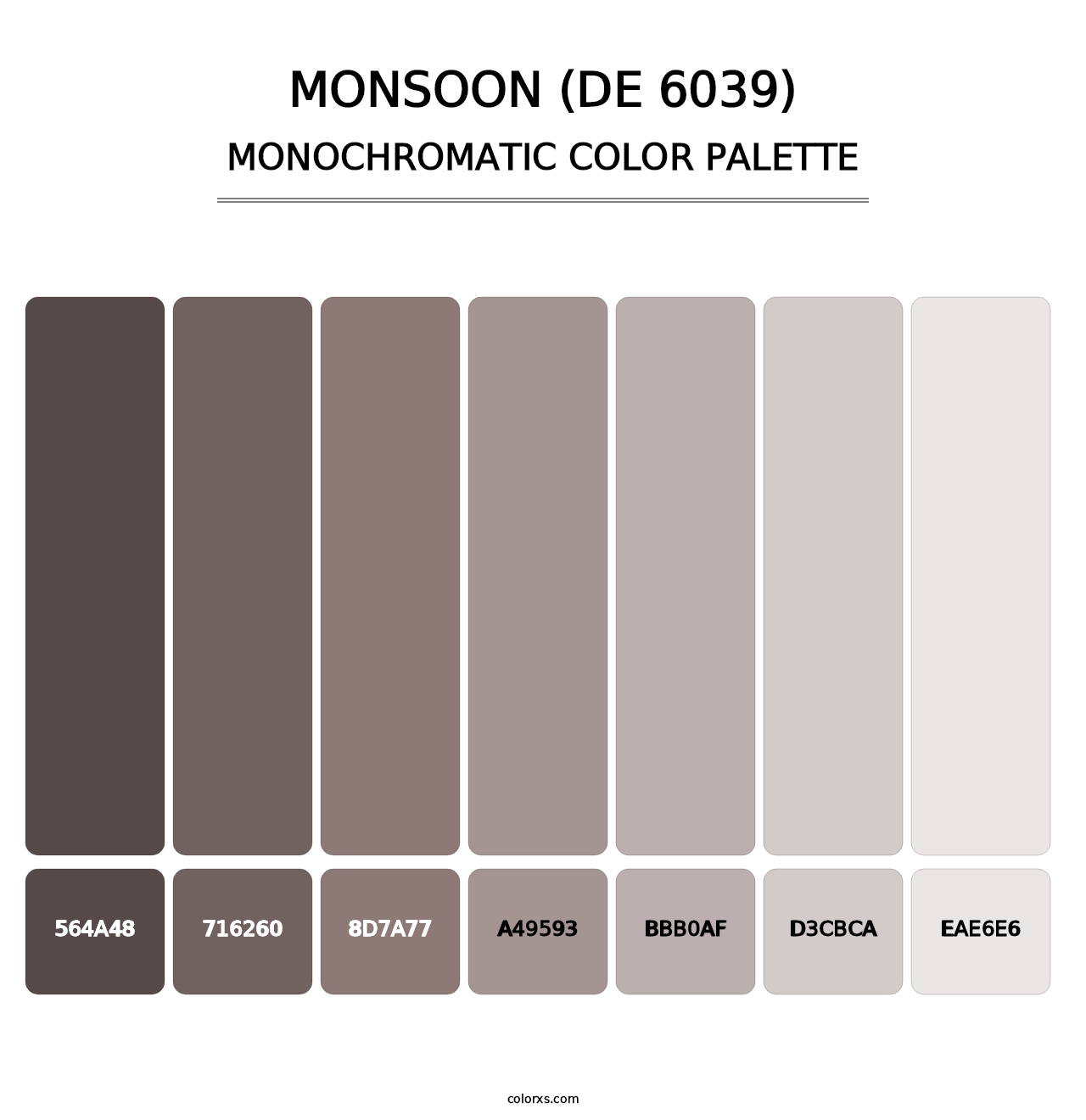 Monsoon (DE 6039) - Monochromatic Color Palette