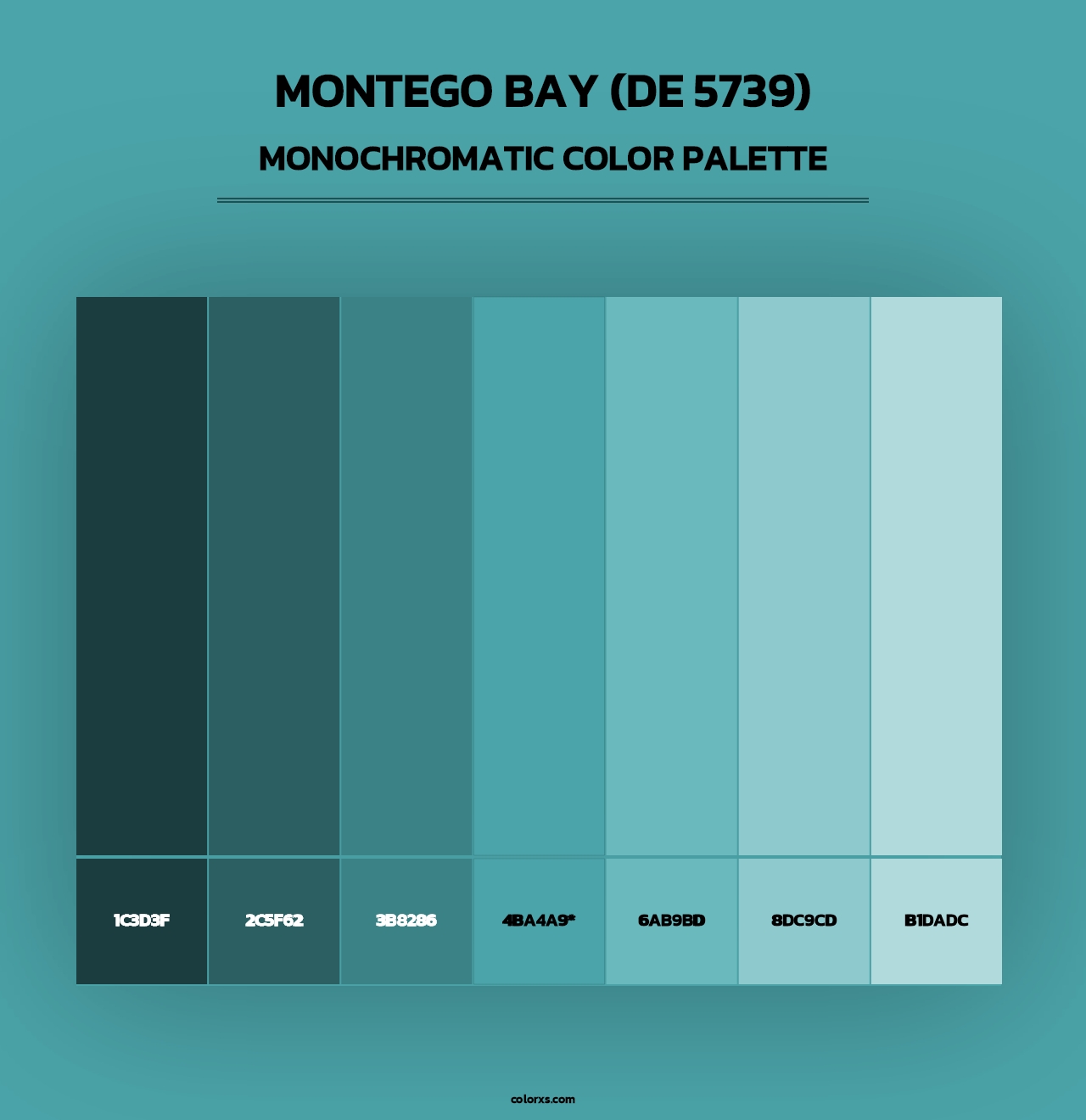 Montego Bay (DE 5739) - Monochromatic Color Palette